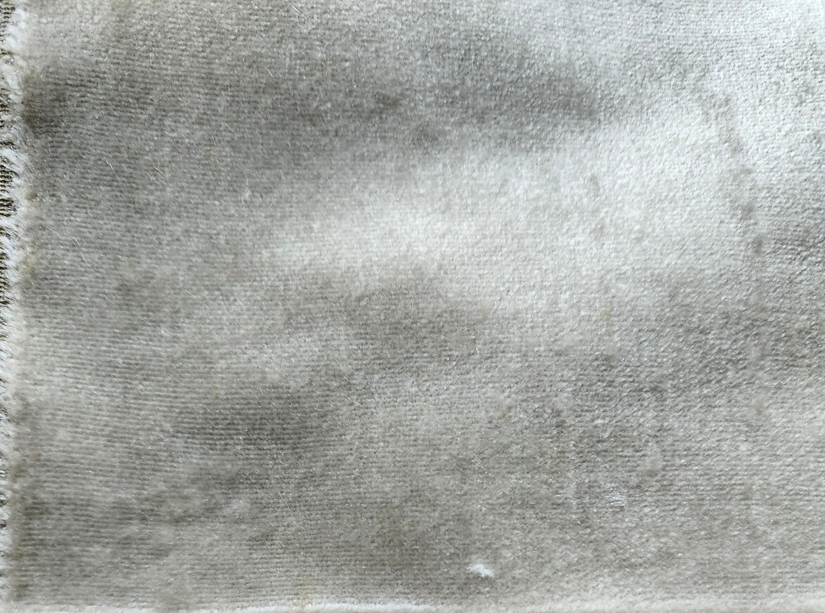 100% Silk Velvet Fabric Silver