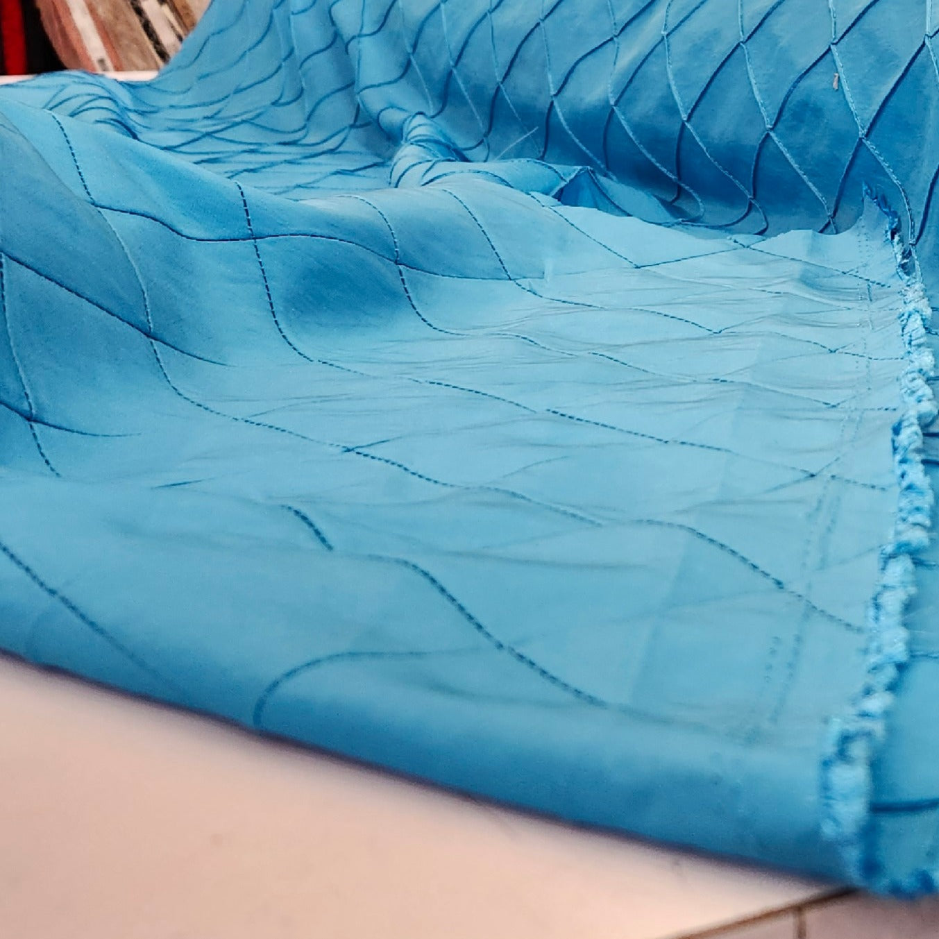 Taffeta, Diamond Pattern,Blue