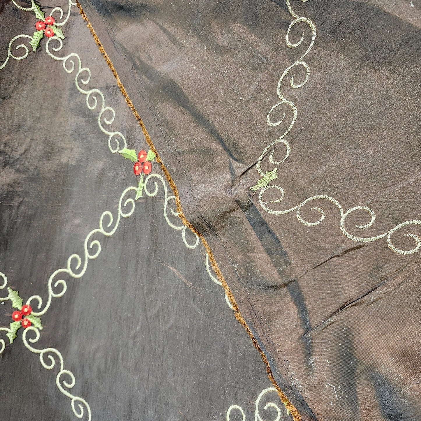 Taffeta, pattern, brown