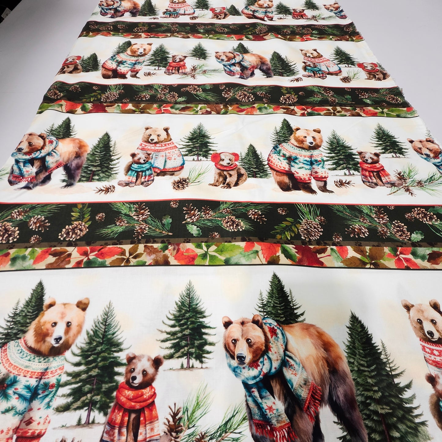 Cotton, Merry Beary, Stripe