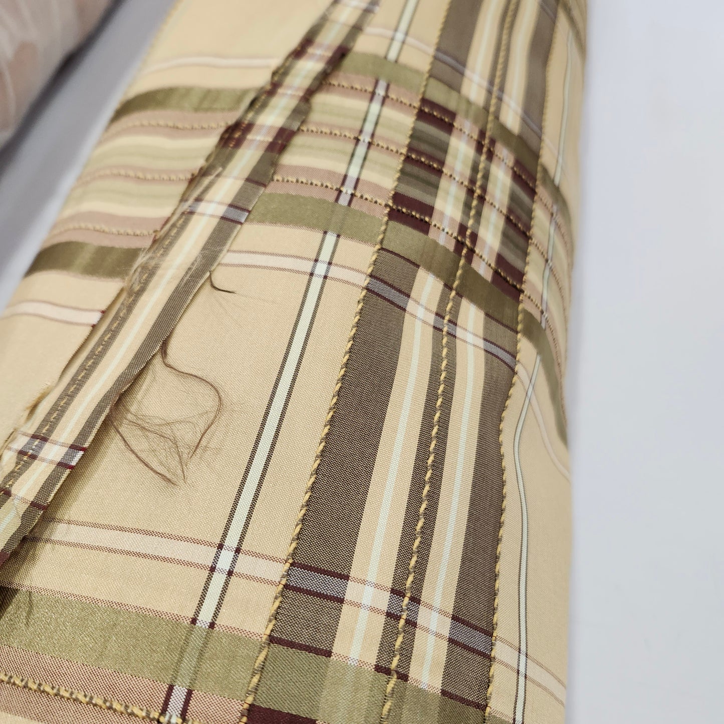 Wide Beige Green Drapery