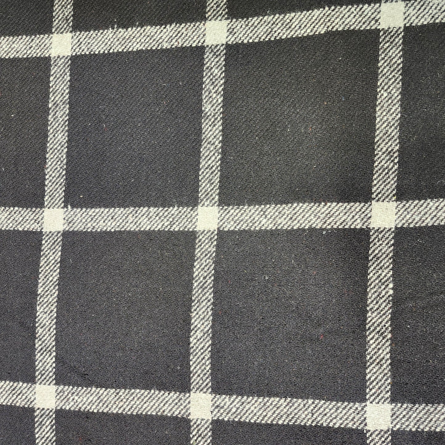 Wool Black Plaid Fabric
