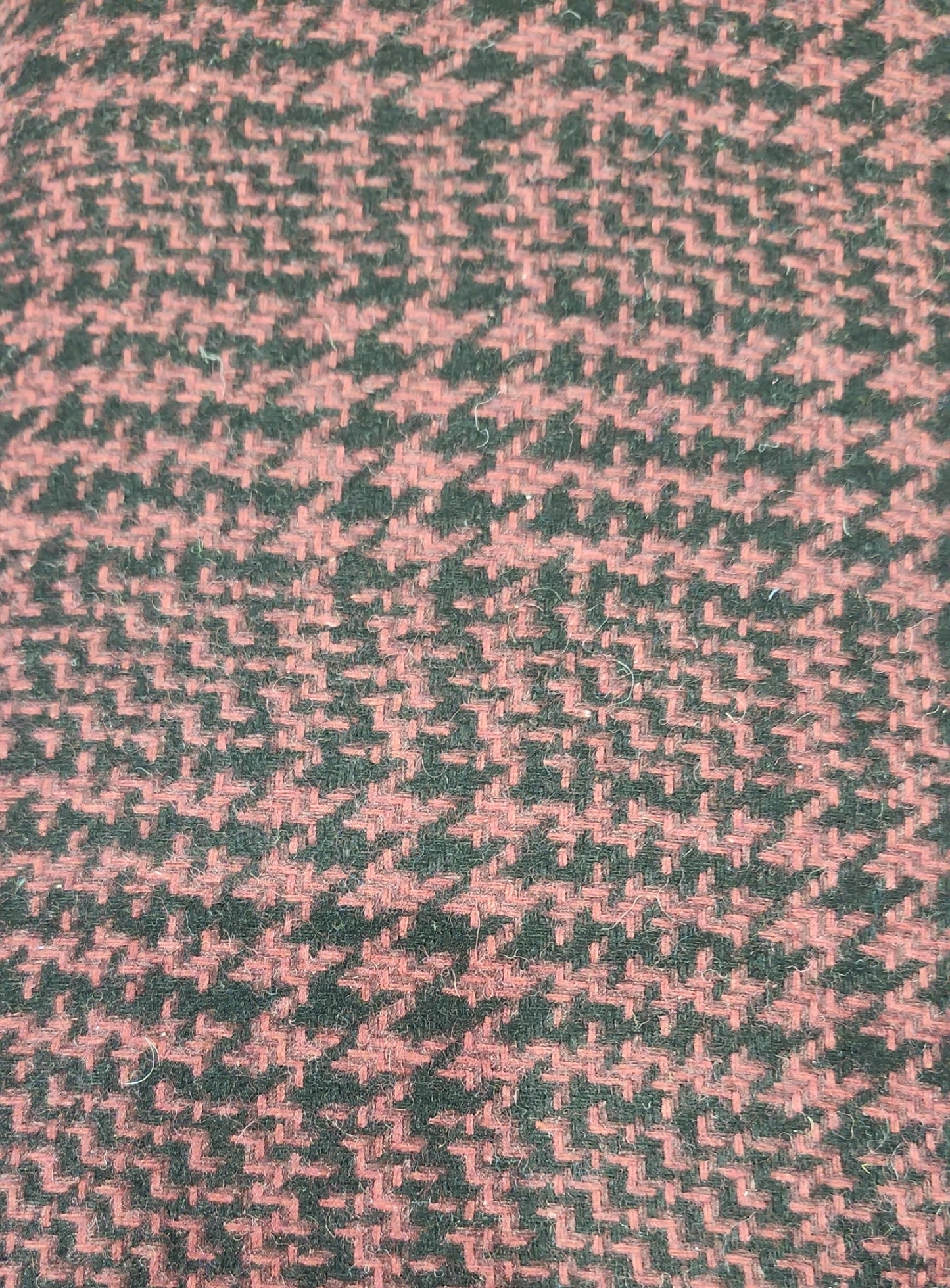 Wool Burgundy Black Fabric