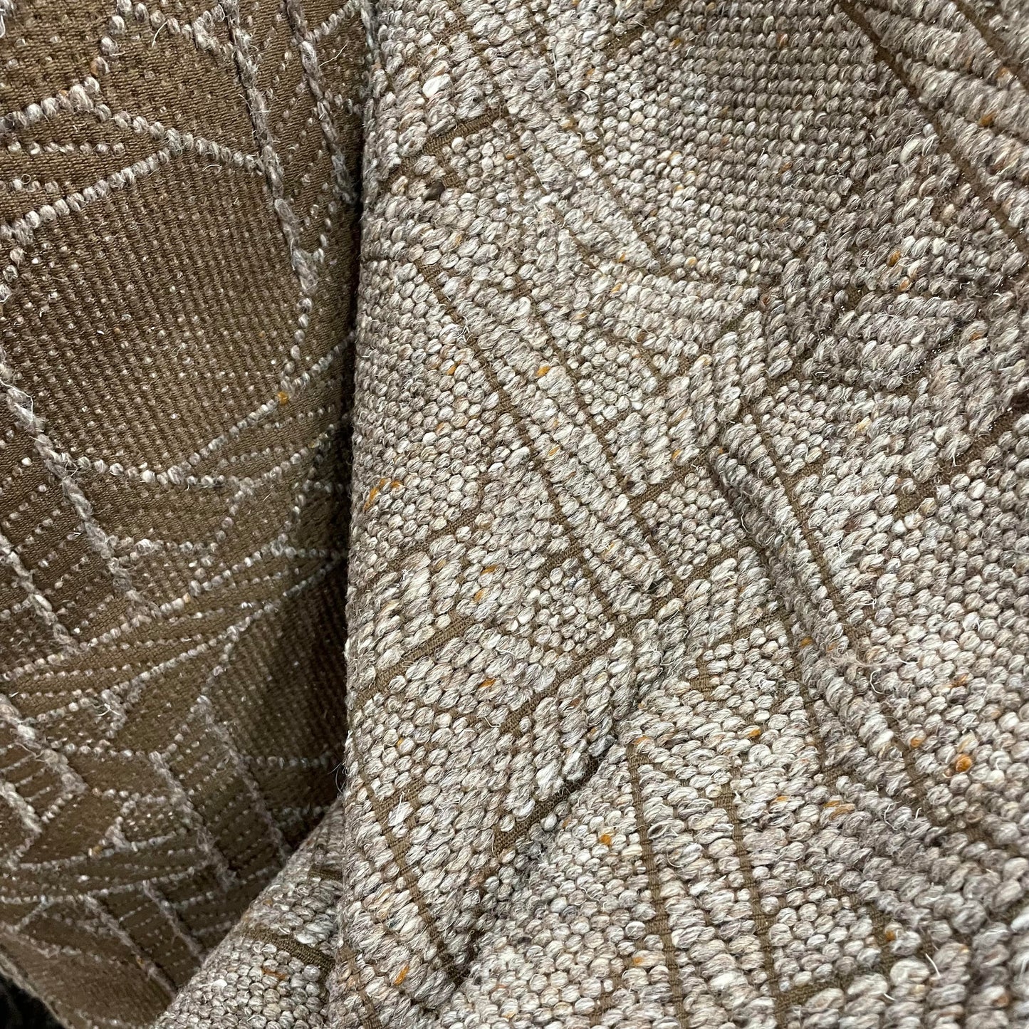Wool Kestrel Granite Beige Brown Fabric