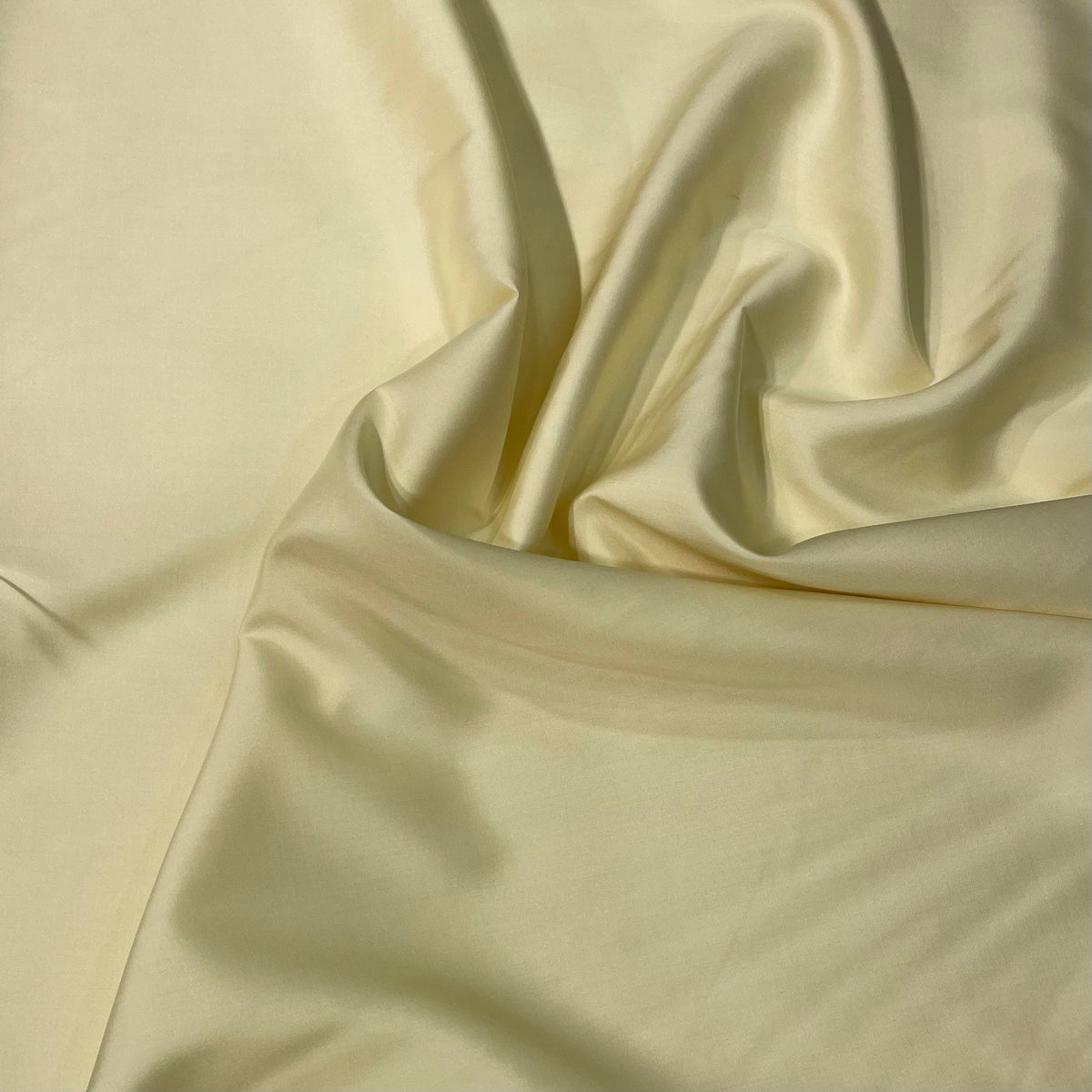 Extra-wide Italian silk fabric in banana yellow for apparel, curtains and home décor