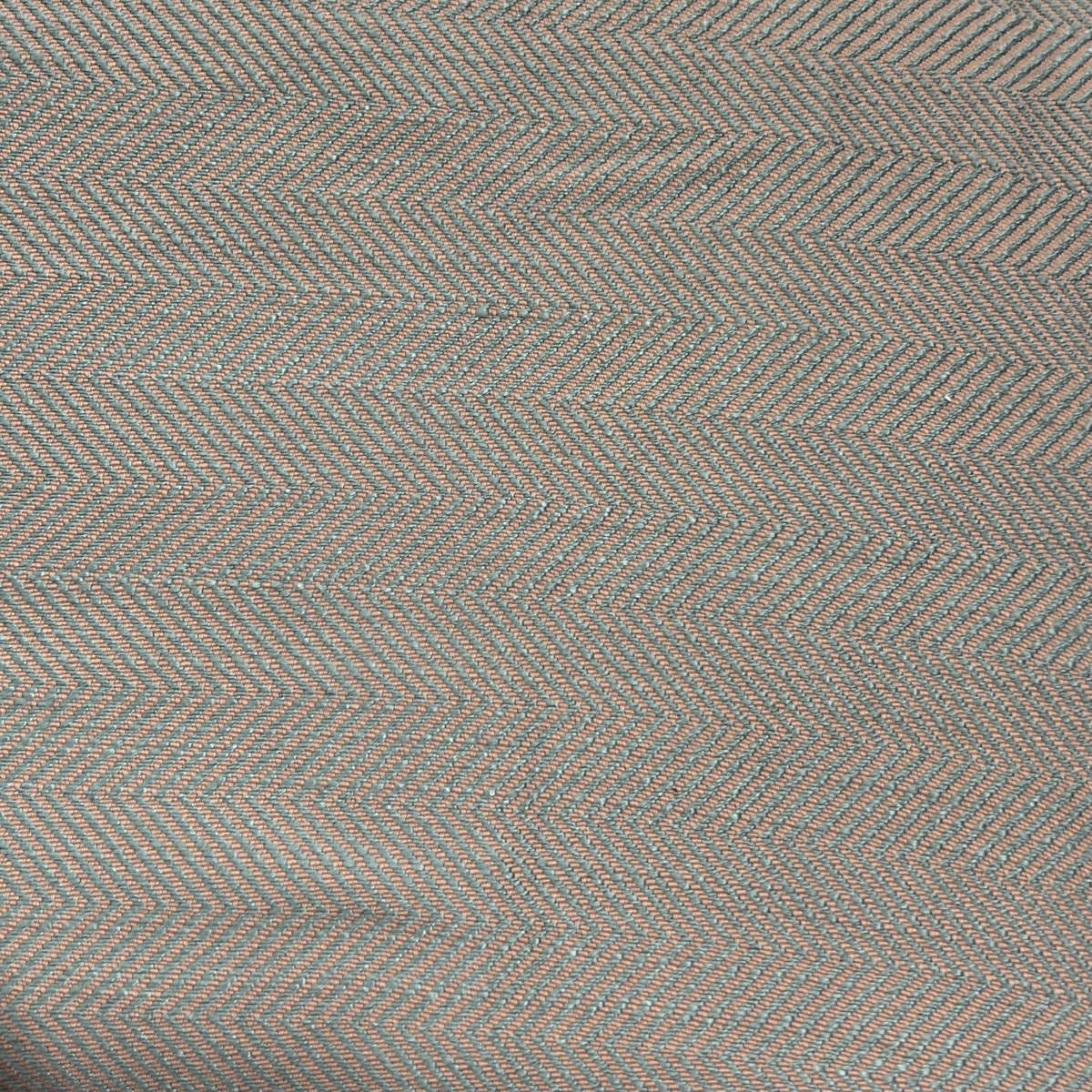 Blue and pink cotton upholstery fabric with a colourful chevron zig zag pattern