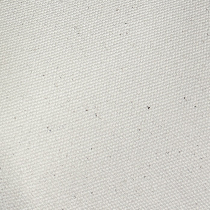 Natural beige 100% cotton canvas fabric with a sturdy woven texture