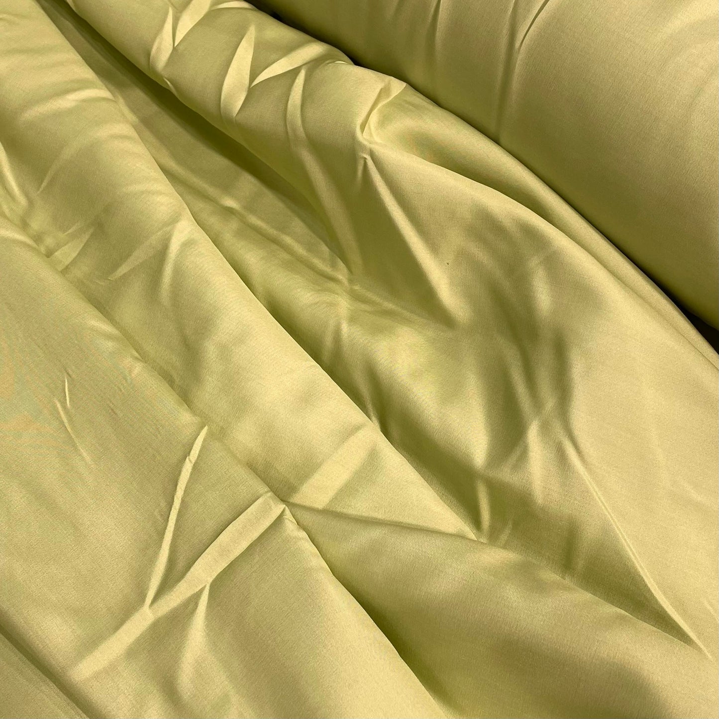 Extra-wide Italian silk fabric in light green for apparel, curtains and home décor