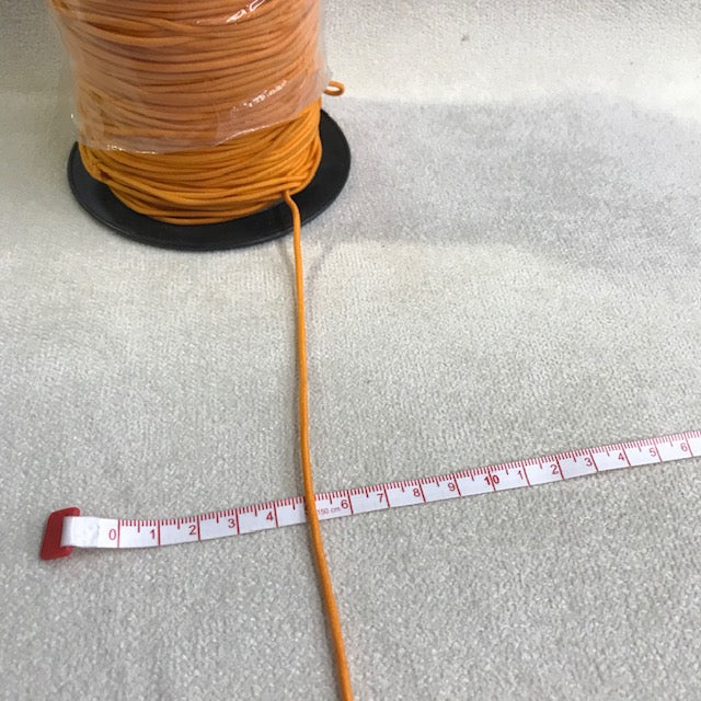 3 mm orange elastic cord trim