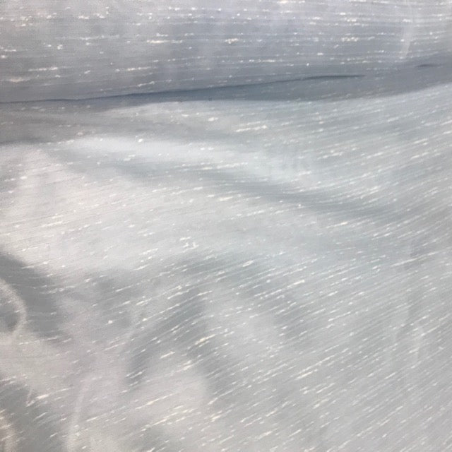 Extra-wide Edera silk blend sheer fabric in light grey for curtains and drapery