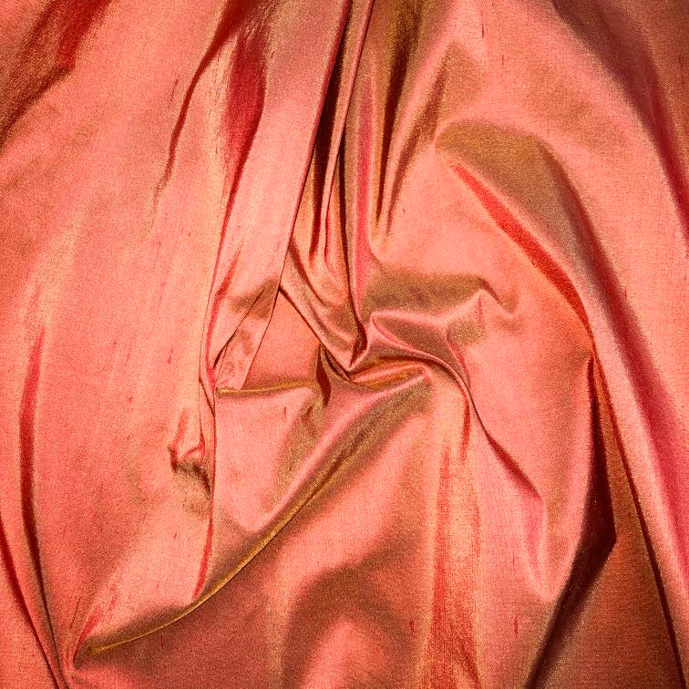 Dupioni Silk Fabric Paprika Red