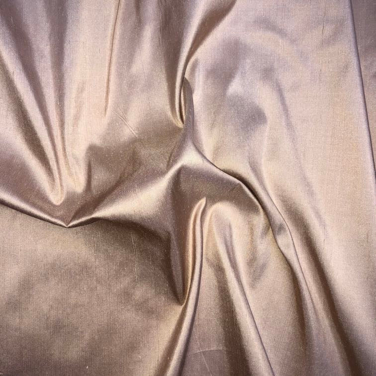 Dupioni silk fabric in stone rose purple pink with crisp textured finish
