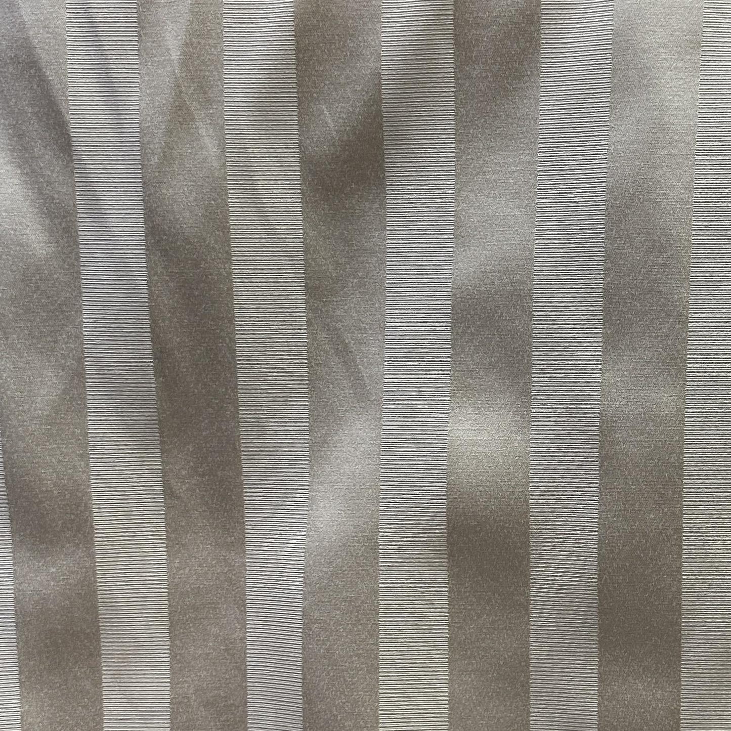 Gold drapery and upholstery fabric with a classic striped pattern