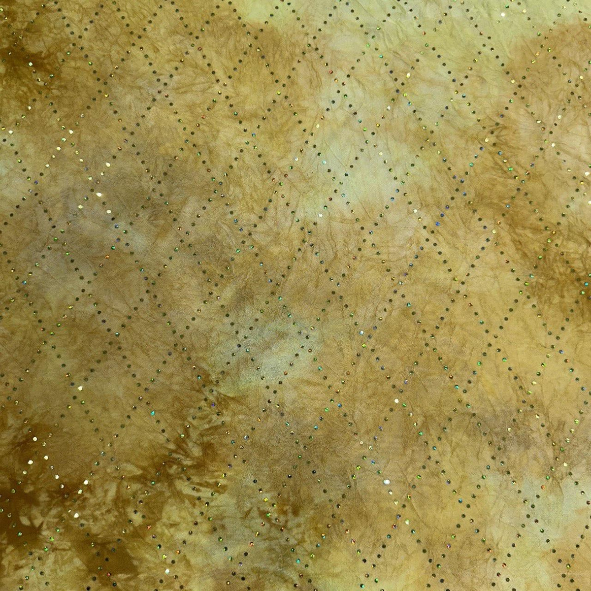 Stretch fashion sequin fabric in lemon yellow tie dye
