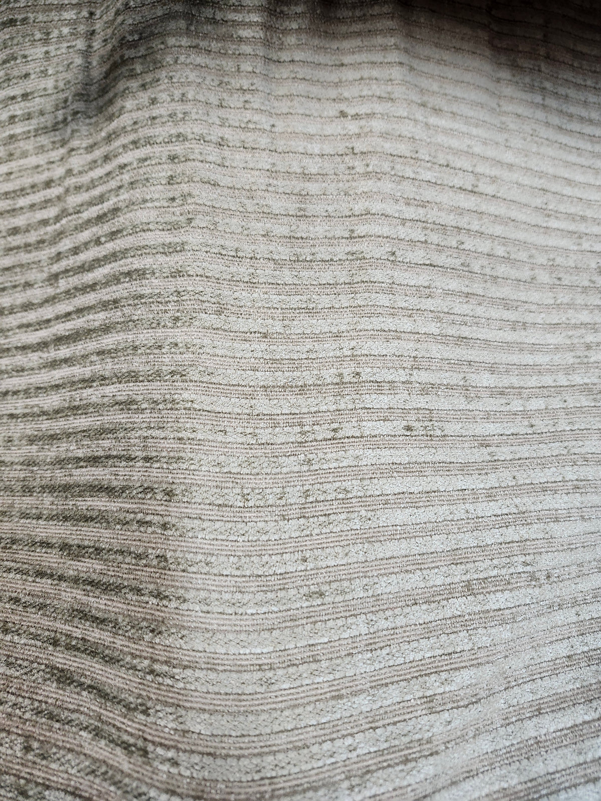 Green velvet upholstery fabric with a soft ribbed corduroy look-a-like texture