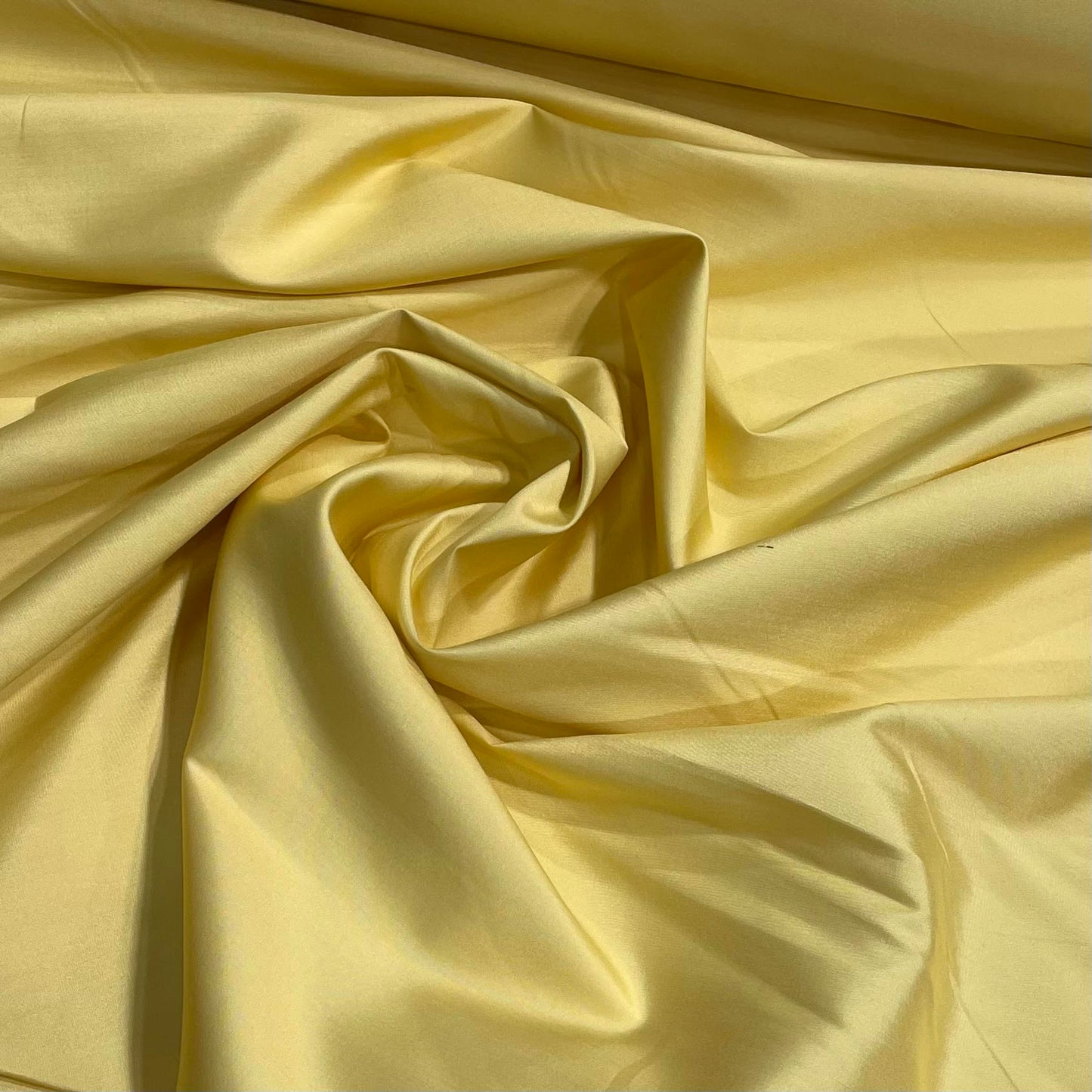 Extra-wide Italian silk fabric in sunrise yellow for apparel, curtains and home décor