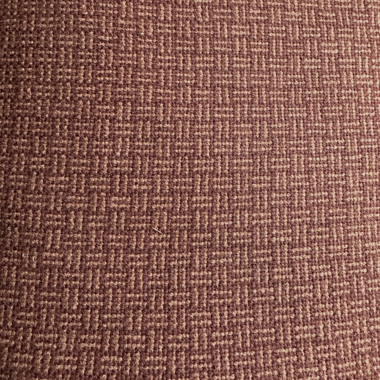 Brown 100% wool fabric with labyrinth pattern for clothing and upholstery