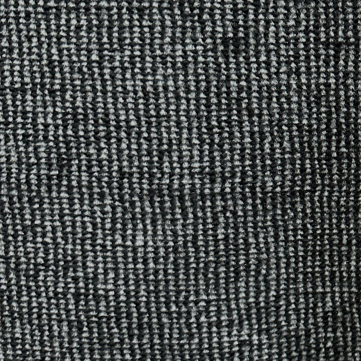 Black and grey upholstery velvet fabric with a soft textured surface for furniture and home décor
