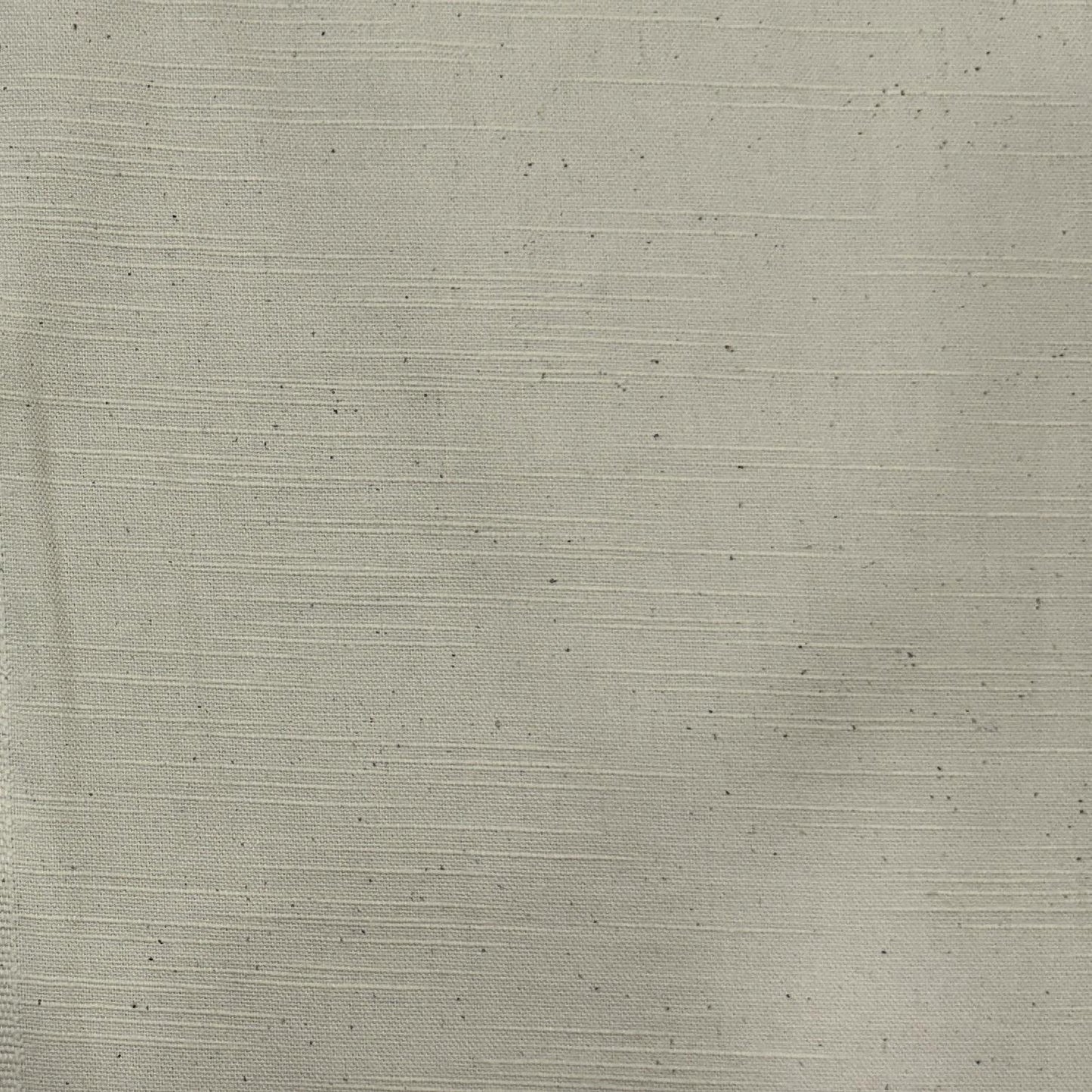 Solid ivory linen cotton blend fabric with a soft, natural woven texture