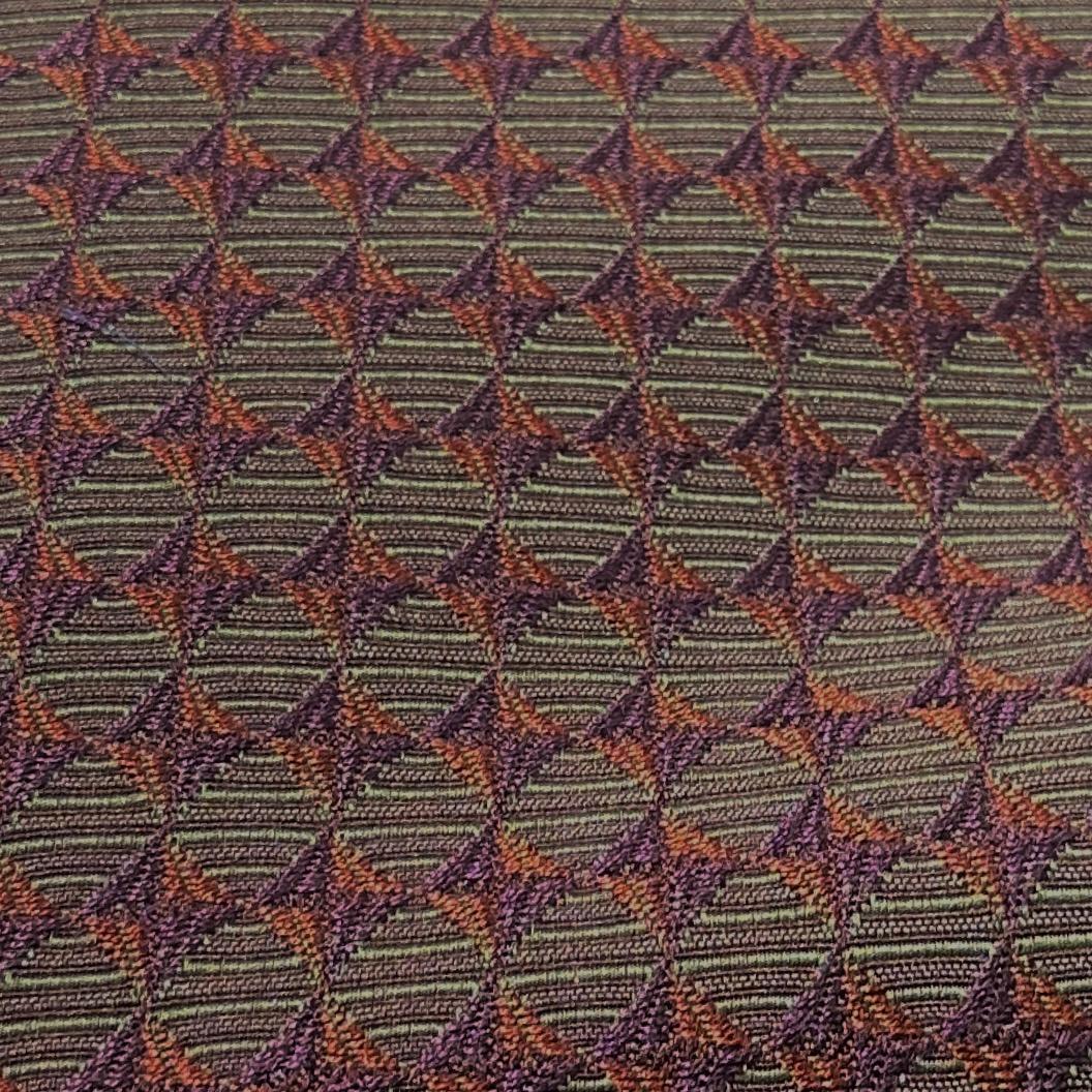 Brown and purple waterproof polyester upholstery fabric with crystal pattern