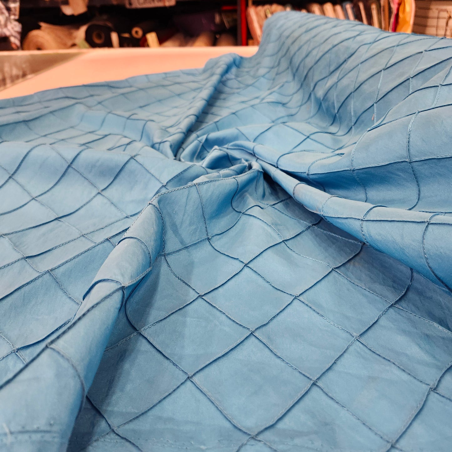 Taffeta, Diamond Pattern,Blue