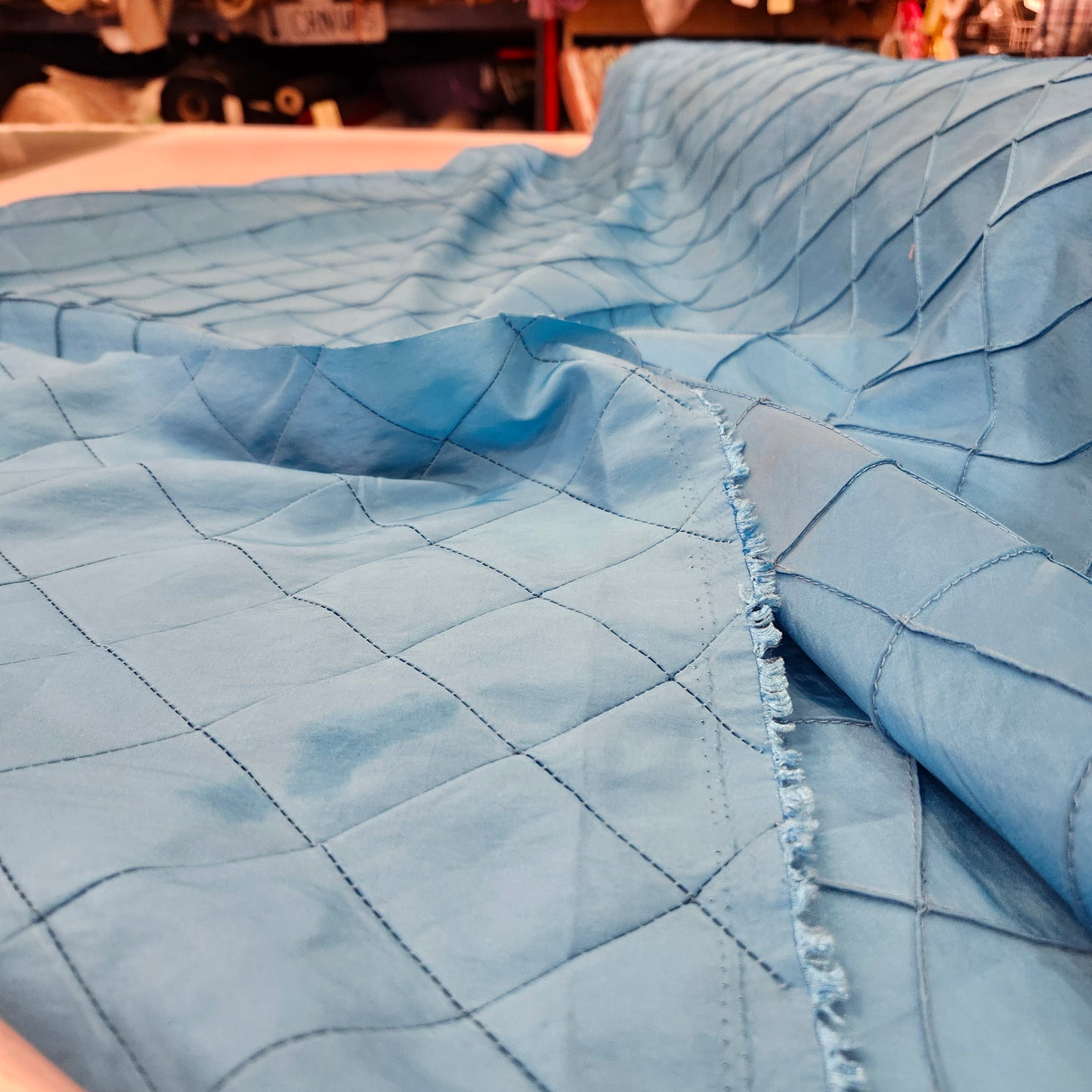 Taffeta, Diamond Pattern,Blue