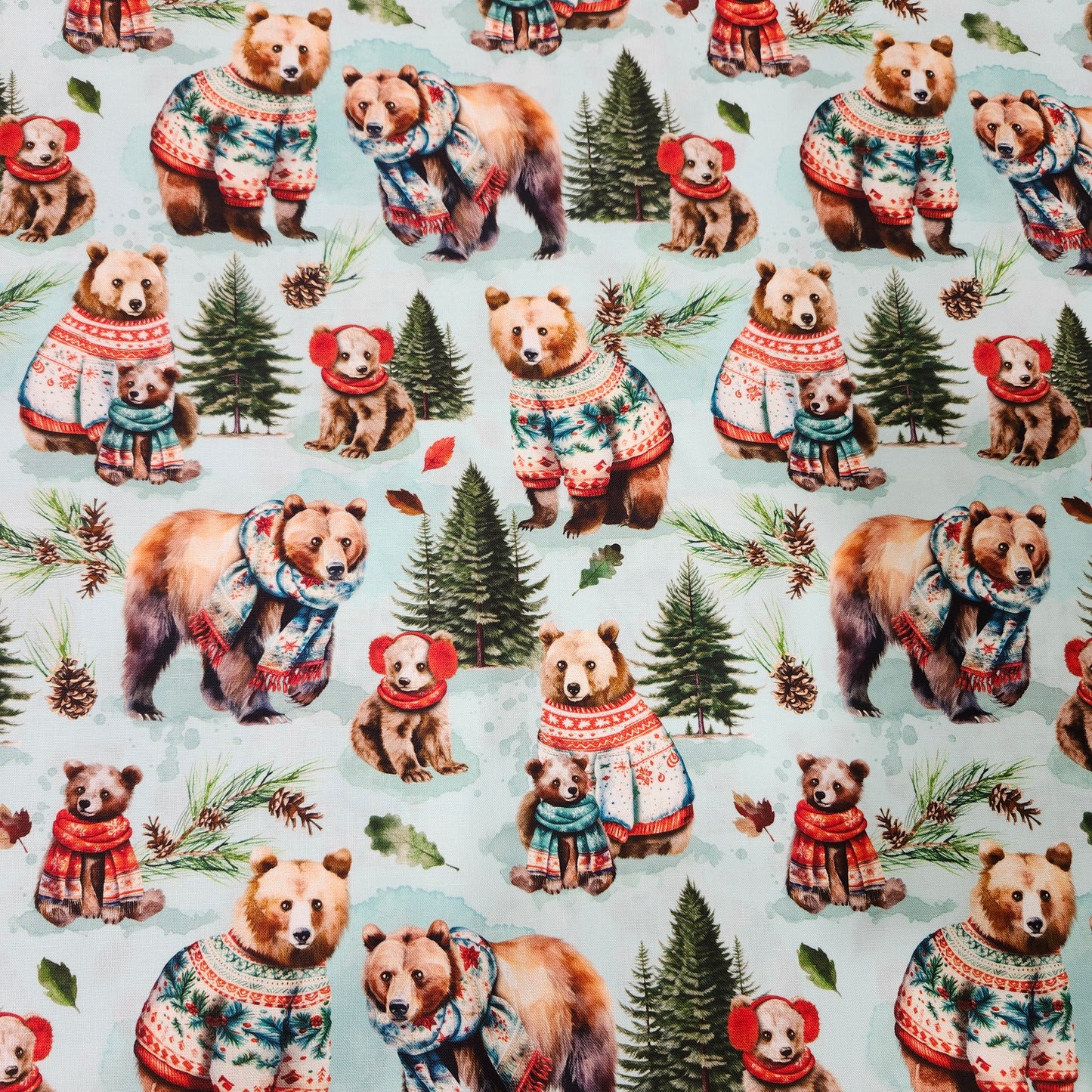 Cotton, Merry Beary, Blue