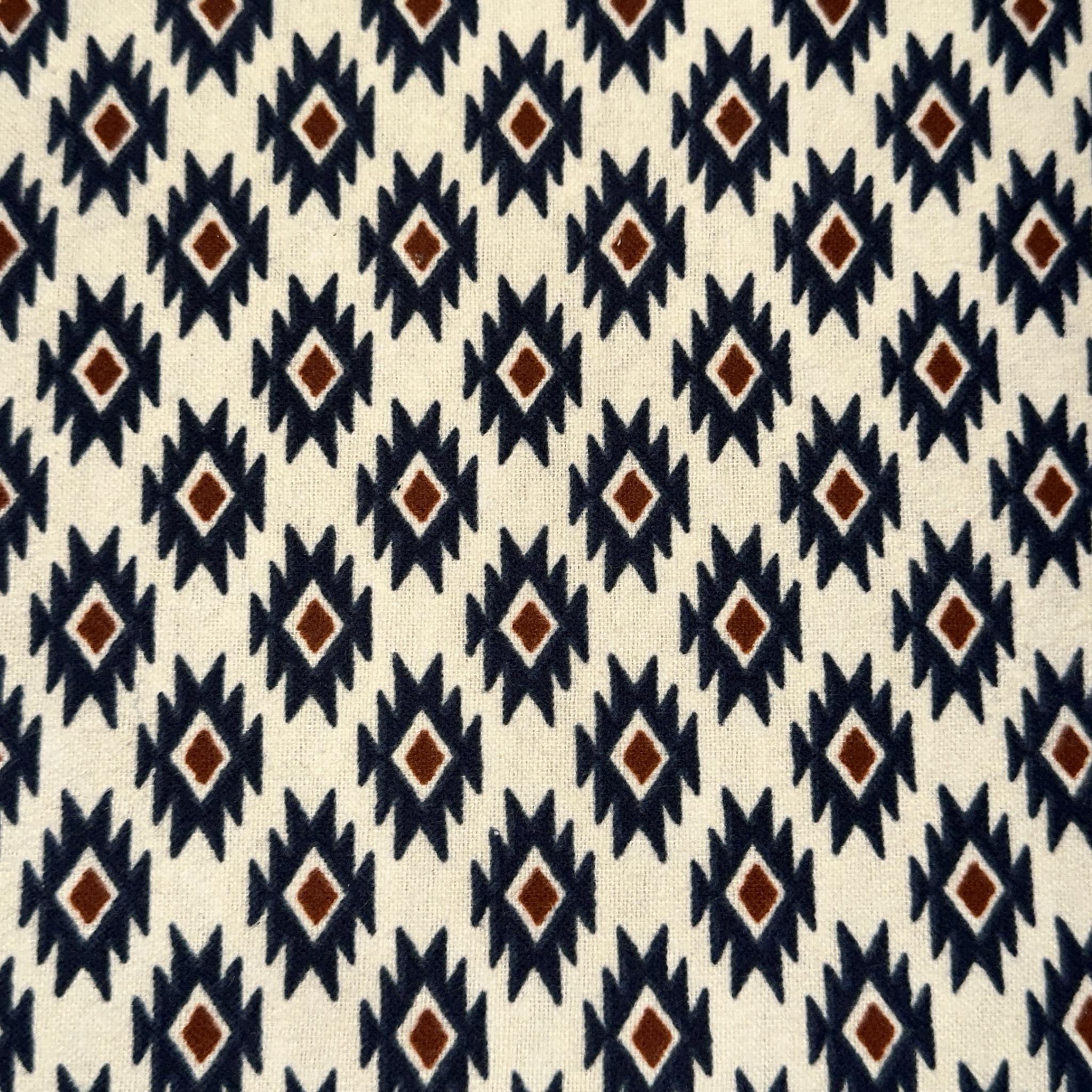 Flannel Geometry Blocks Beige