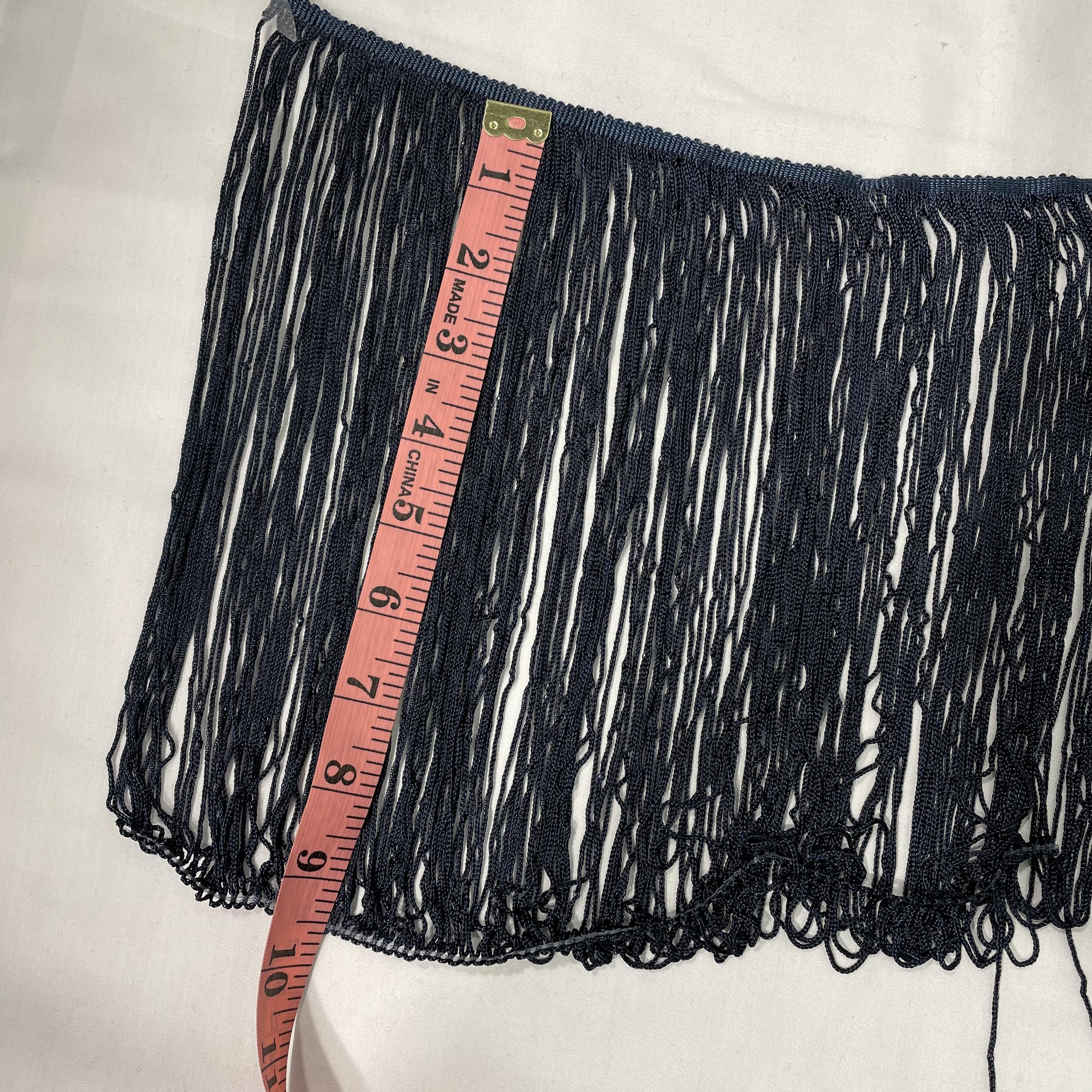 9.5 Inch Long Fringe Navy