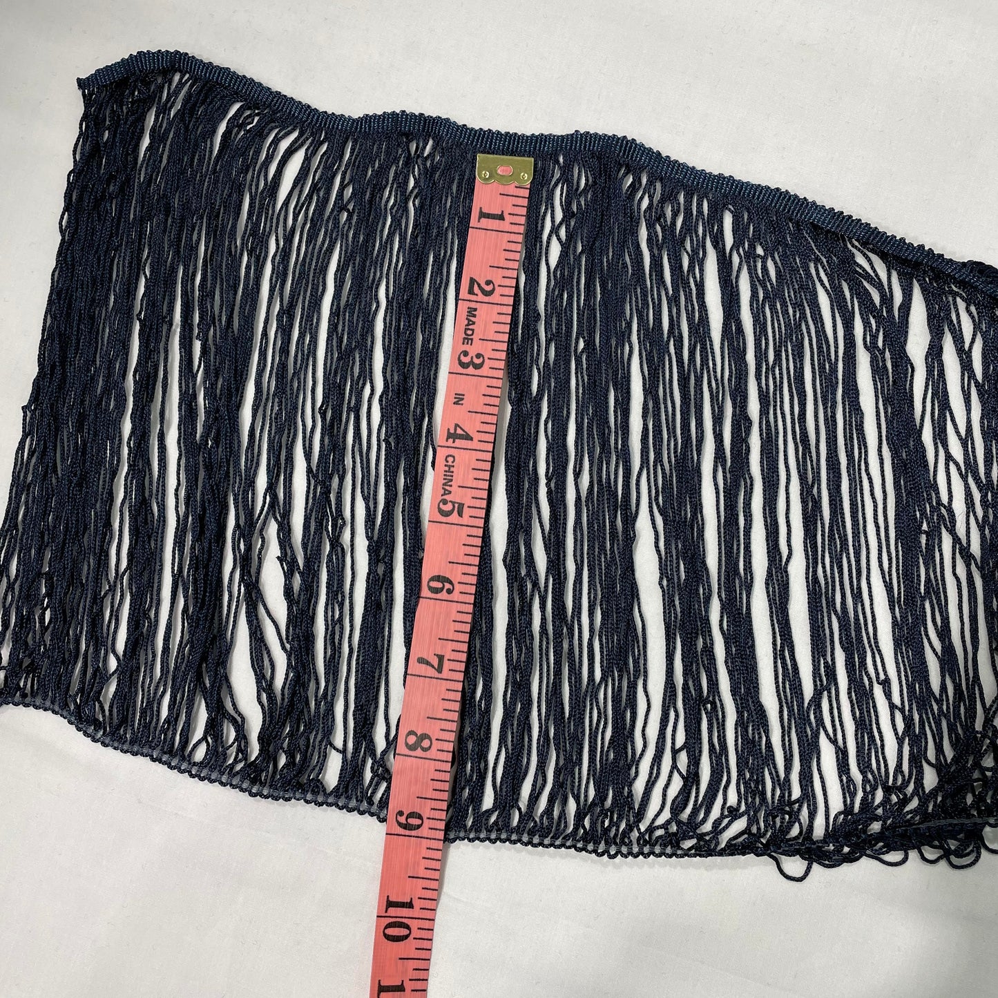 9 Inch Long Fringe Navy