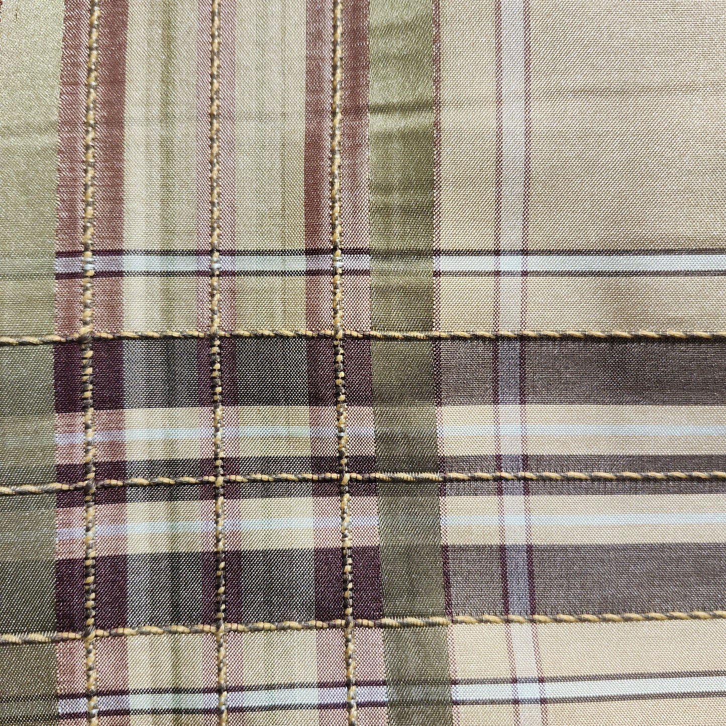 Wide Beige Green Drapery