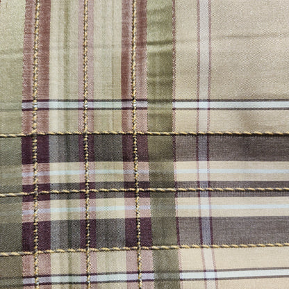 Wide Beige Green Drapery