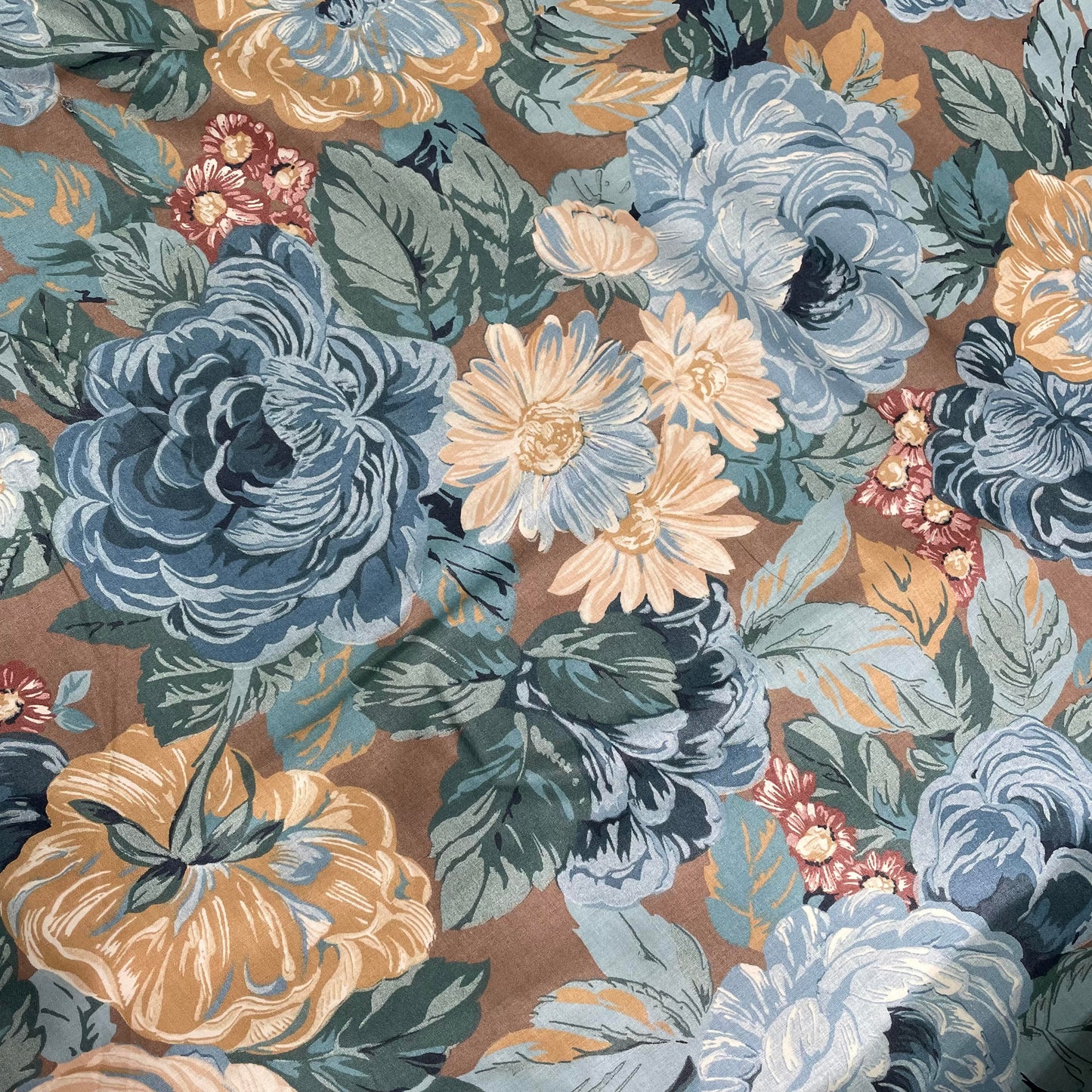 100% Cotton, Abundant Flowers,
