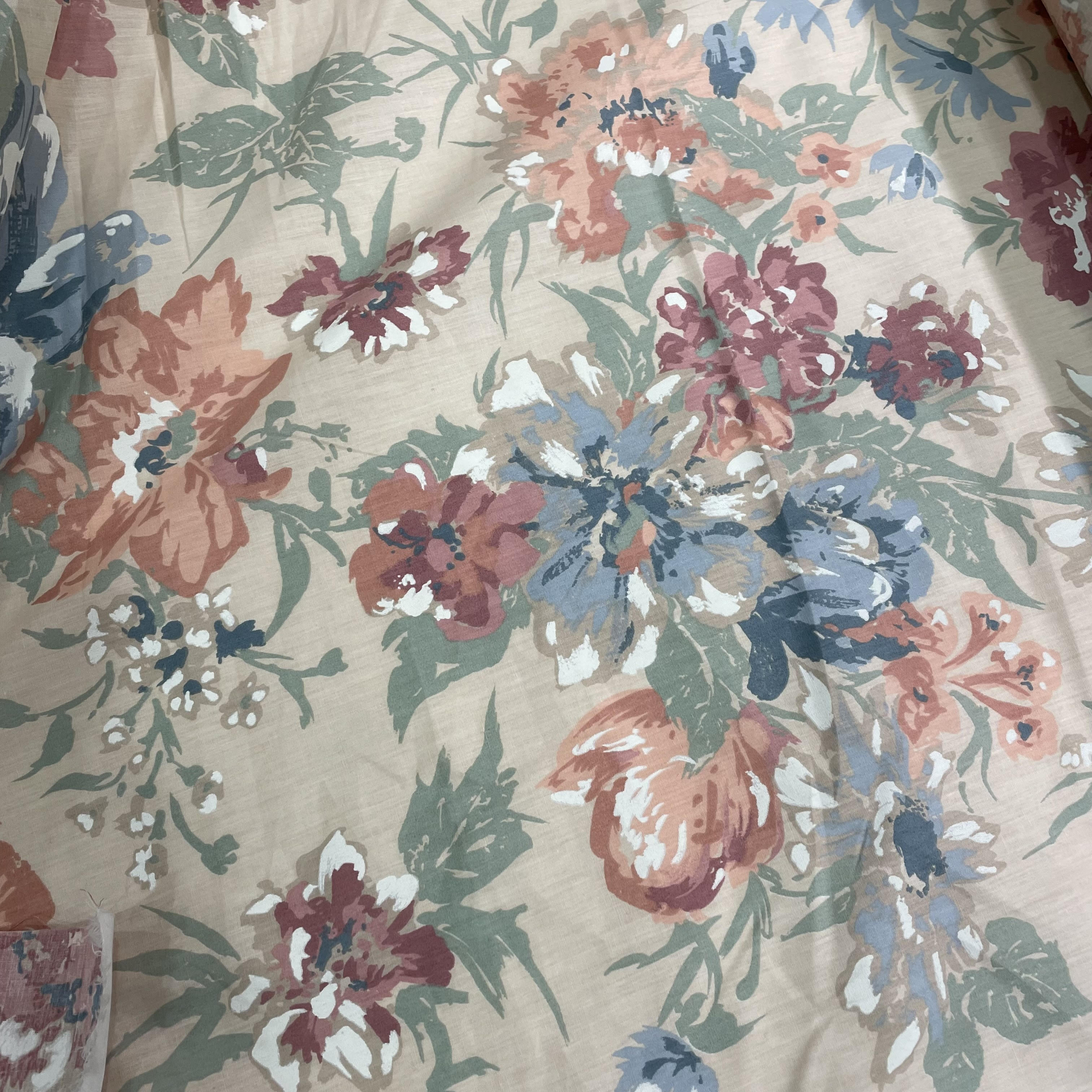 Poly-Cotton, Multicolour Floral,