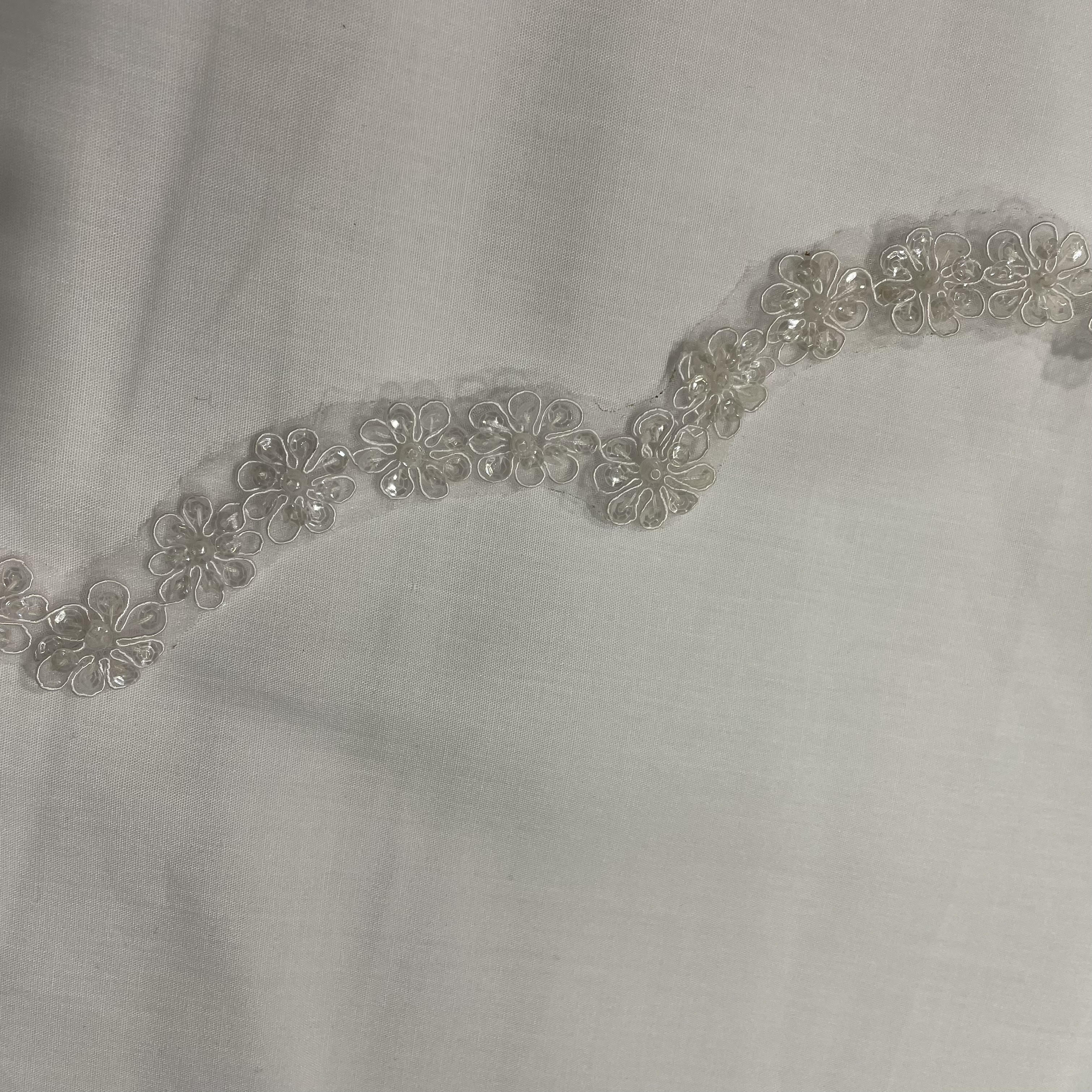 Flower Bridal Trim with Sequin