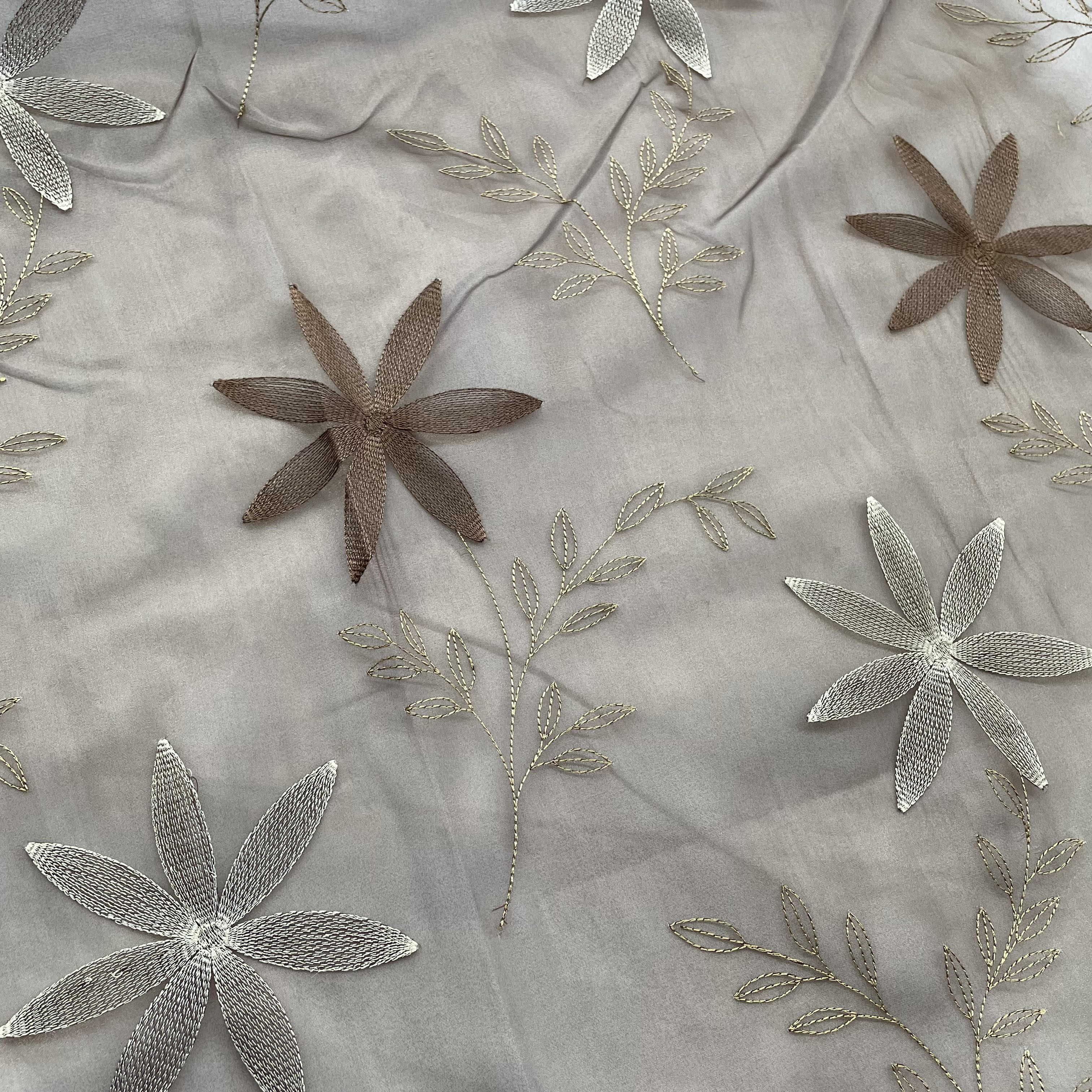 Extra Wide Sheer, Floral Motifs