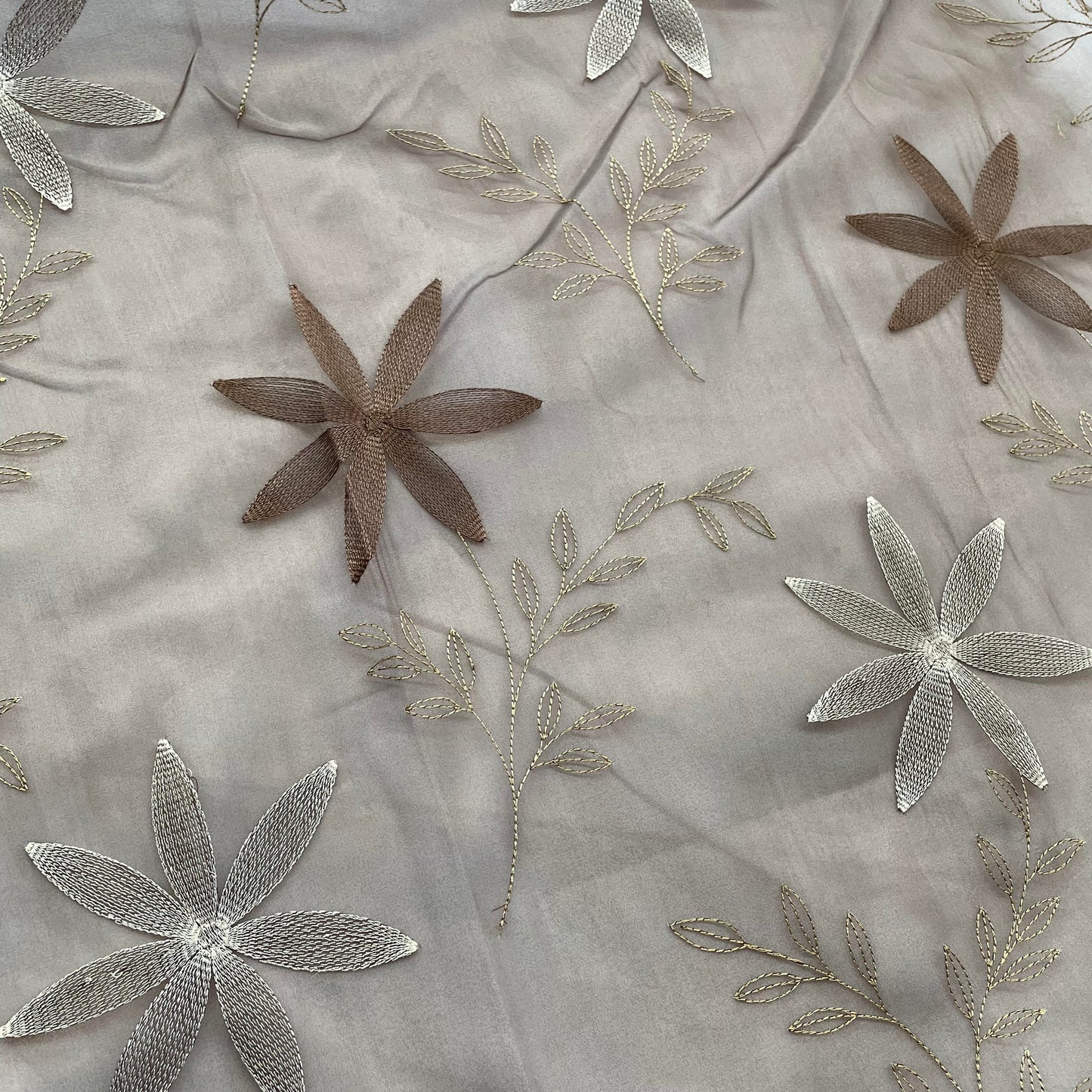 Extra Wide Sheer, Floral Motifs