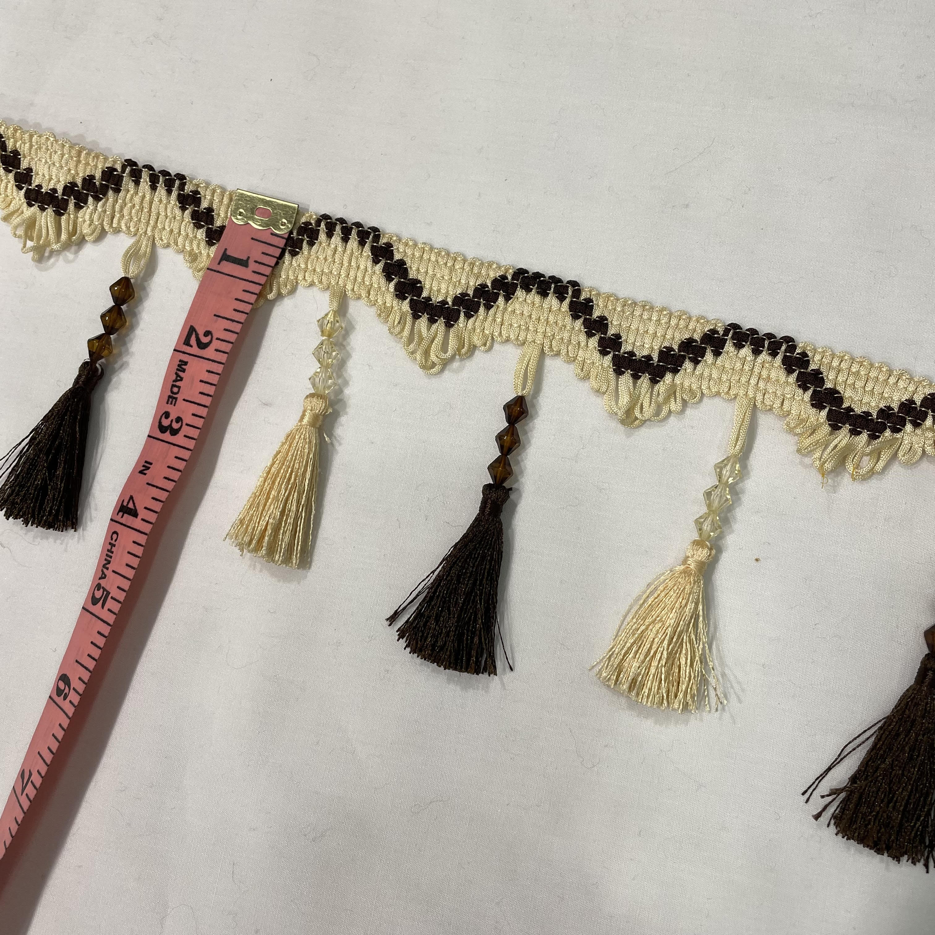 4 Inch Tassel Cream