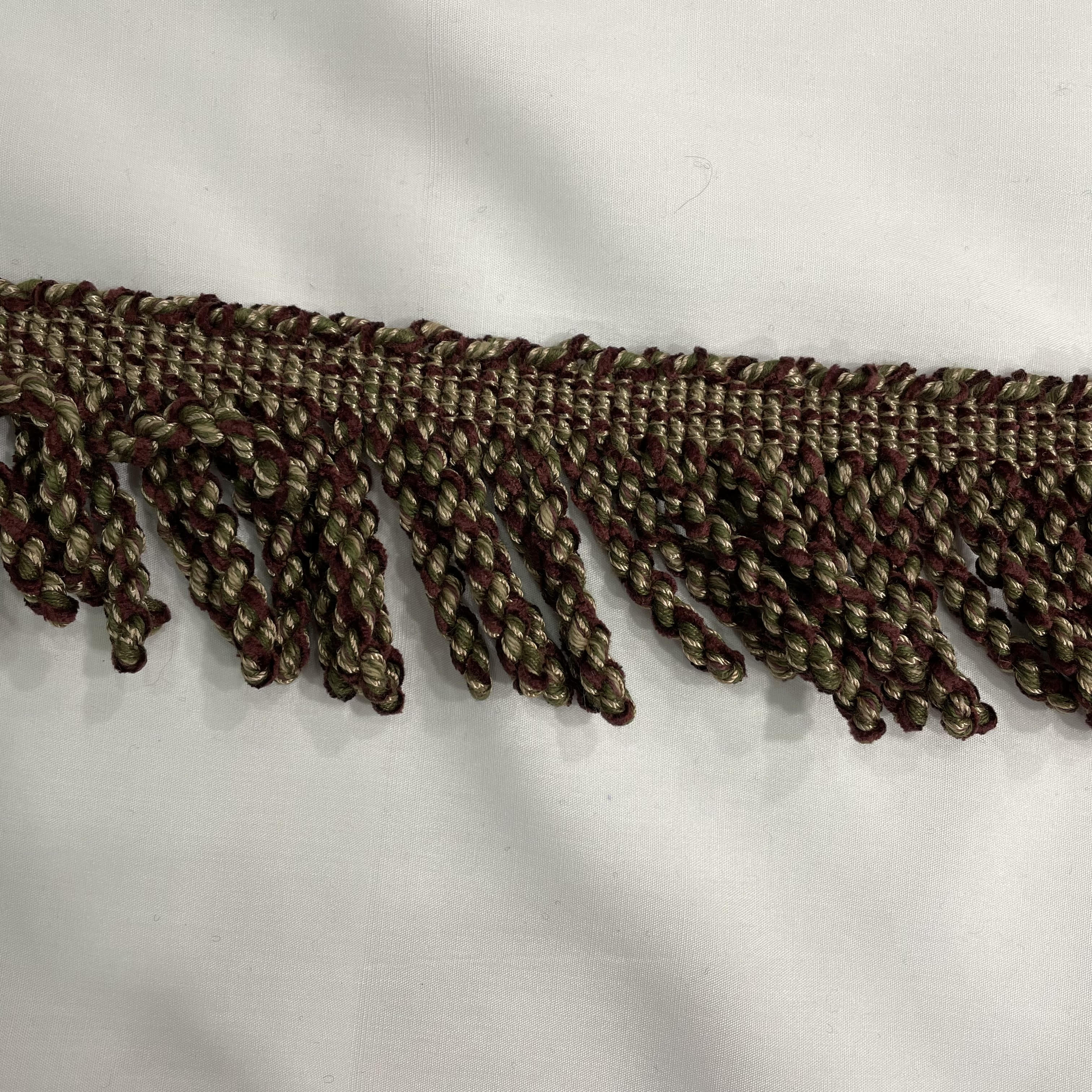 2.5 Inch Upholstery Fringe Burgundy