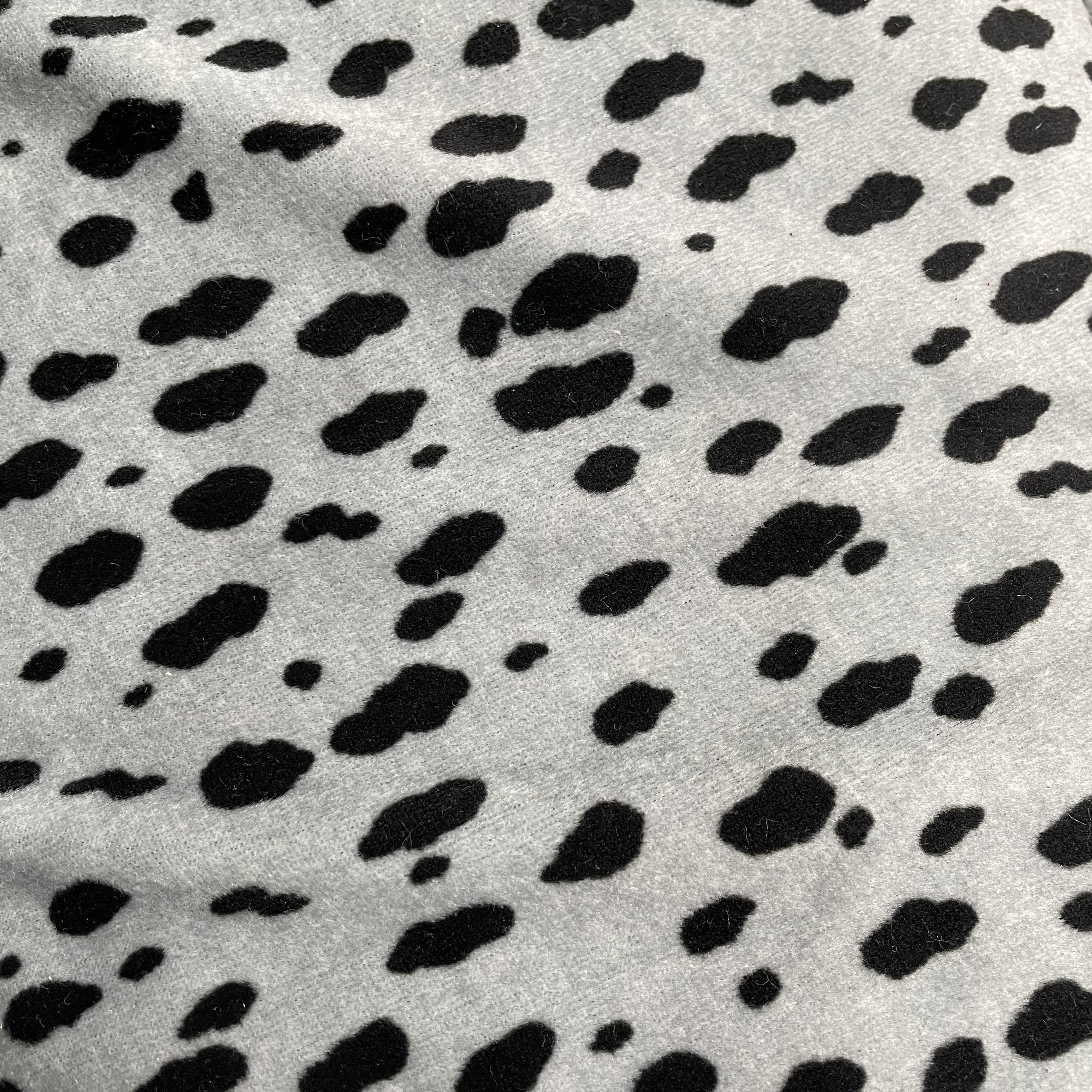 Dalmatian print velviteen