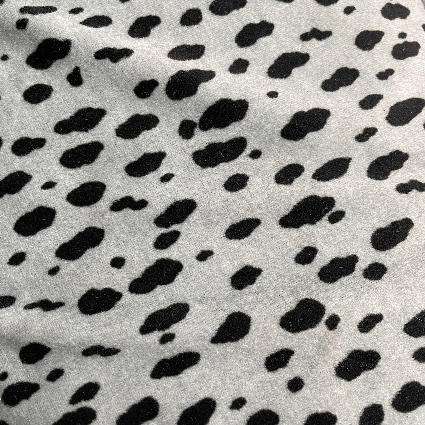 Dalmatian print velviteen