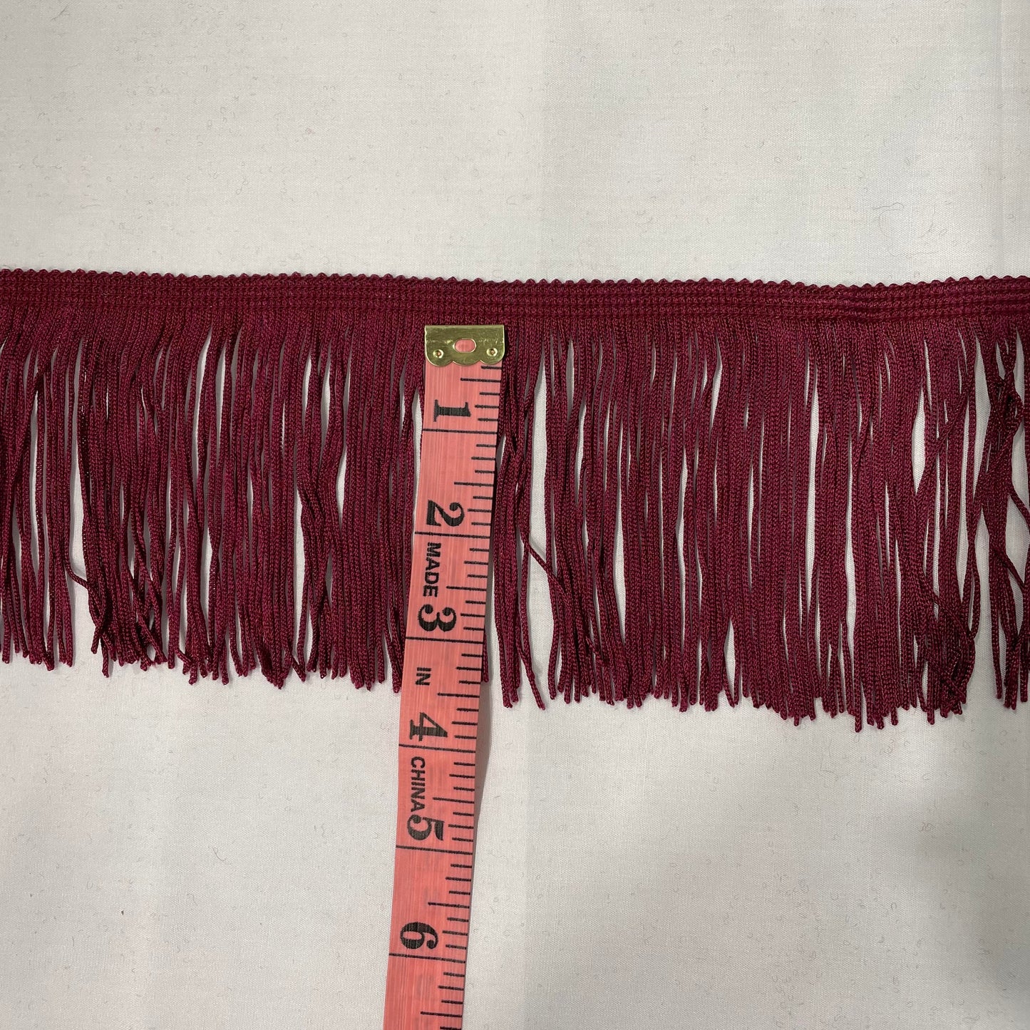 3.5 Inch Short Fringe Deep Burgundy