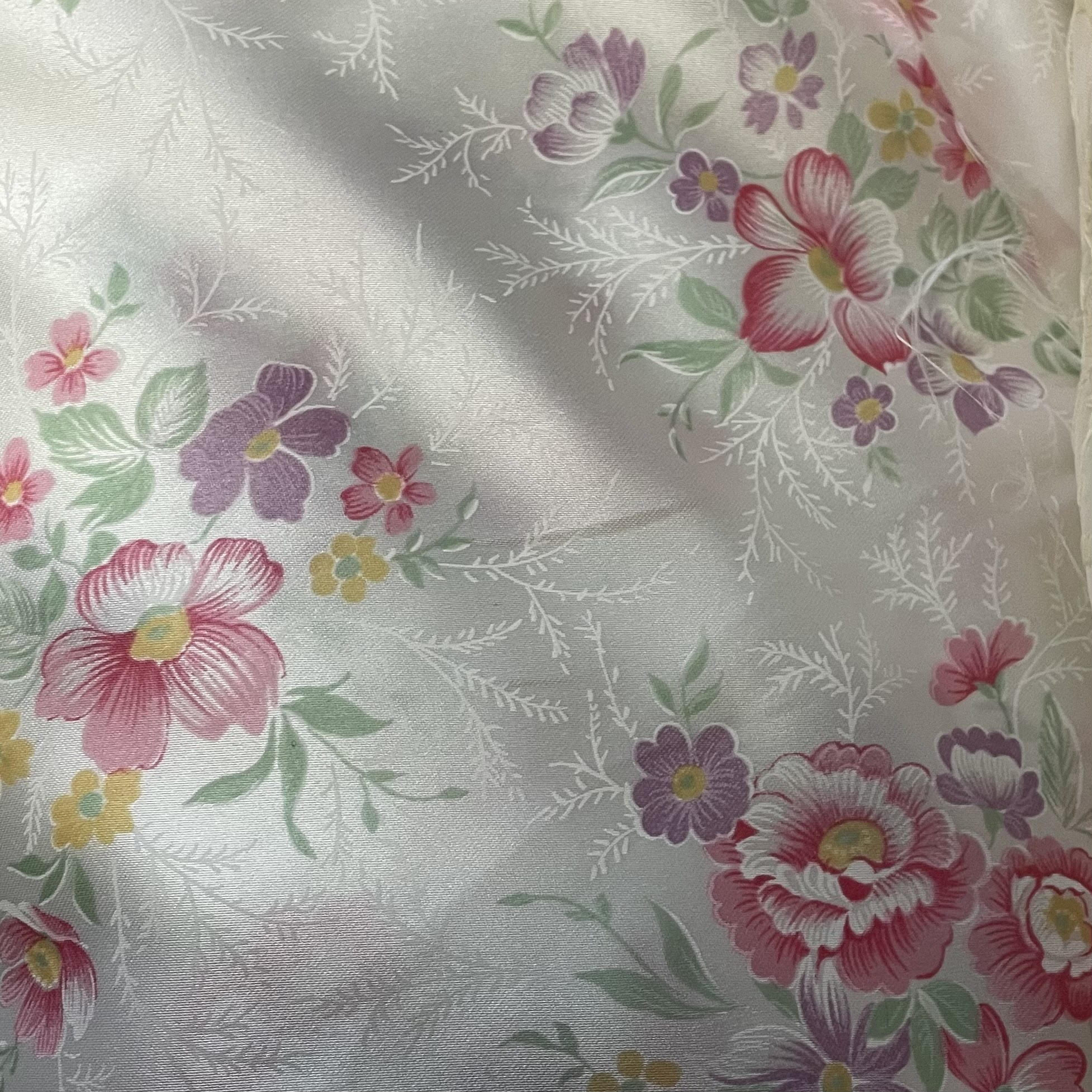 Extra Wide Italian Floral Satin