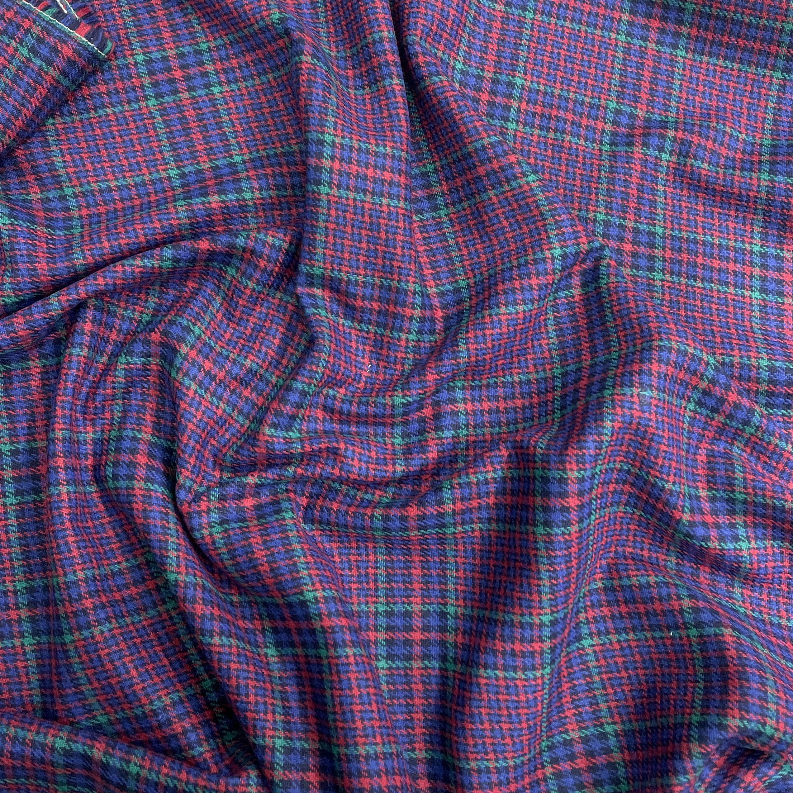 Houndstooth Plaid Wool