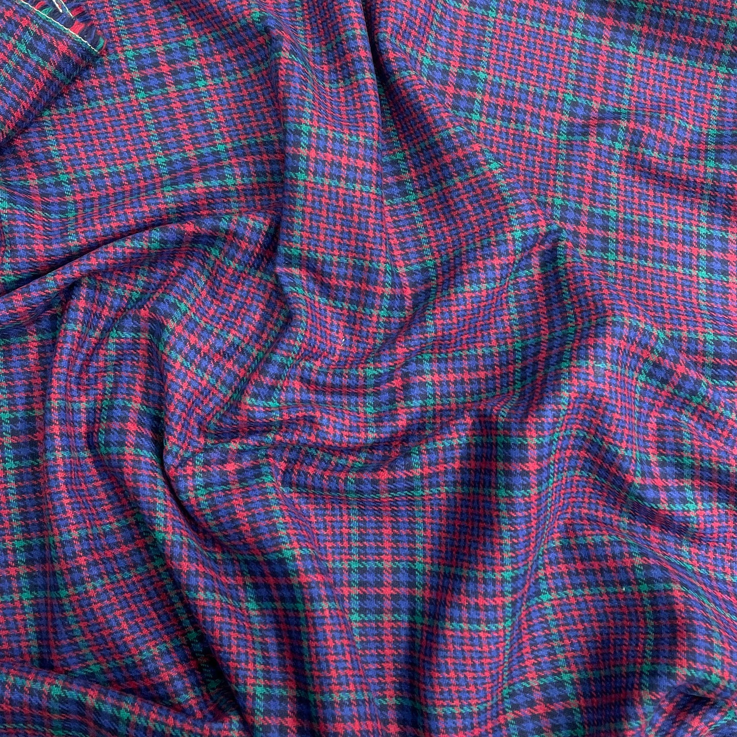 Houndstooth Plaid Wool