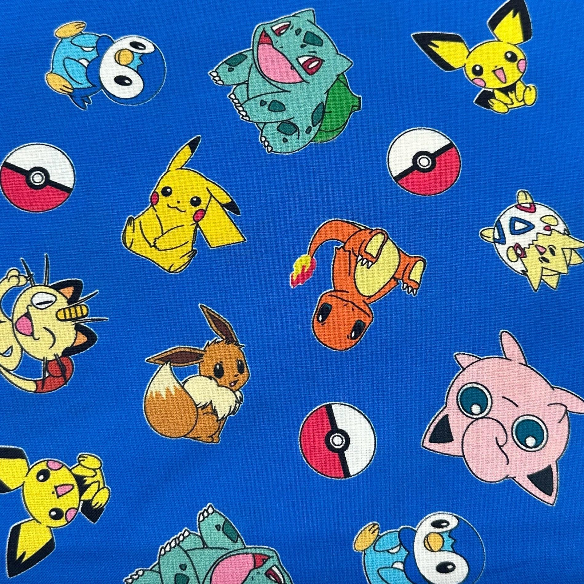 Cotton Pokemon | Different Pokemons – Fabric Fox | Online Fabric Store ...