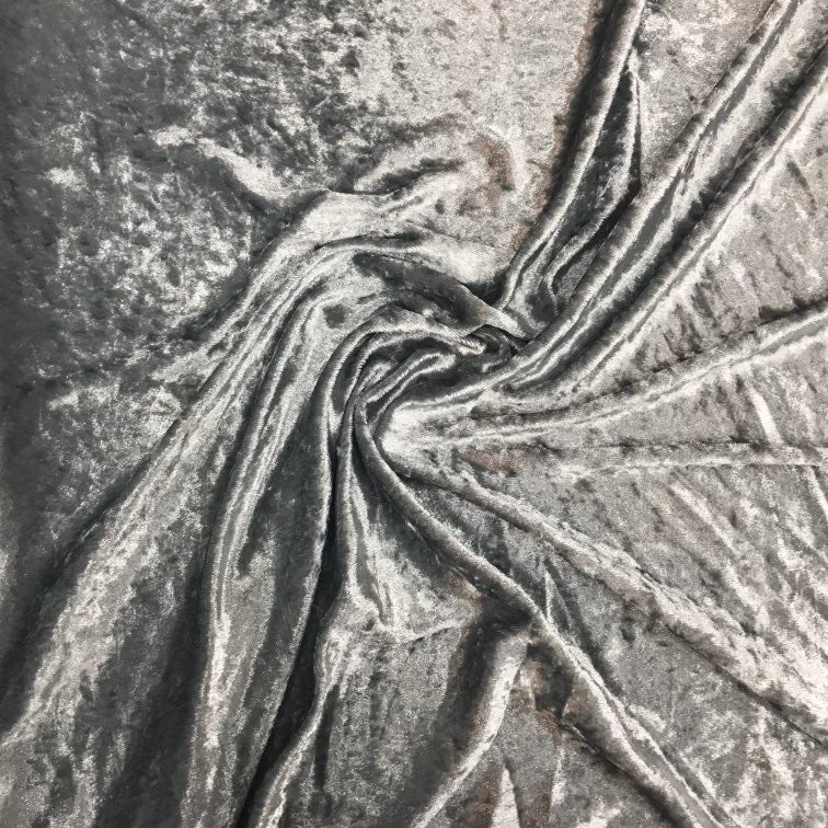 Velour (stretch velvet) Grey