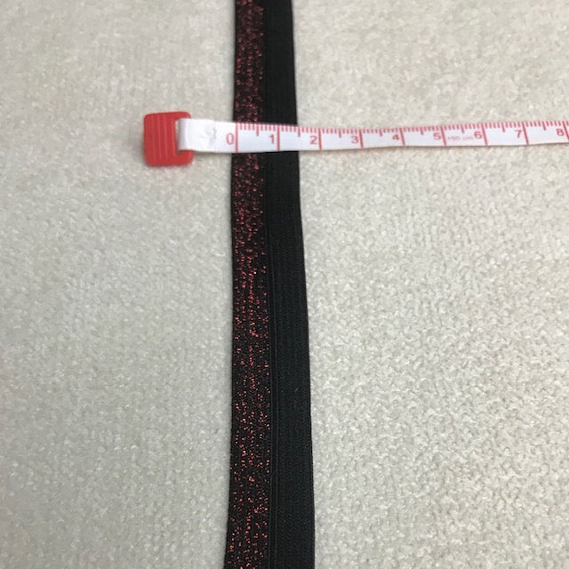 Elastic Trim 2/3" Burgundy