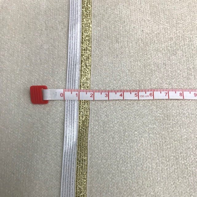 Elastic Trim 2/3" Gold