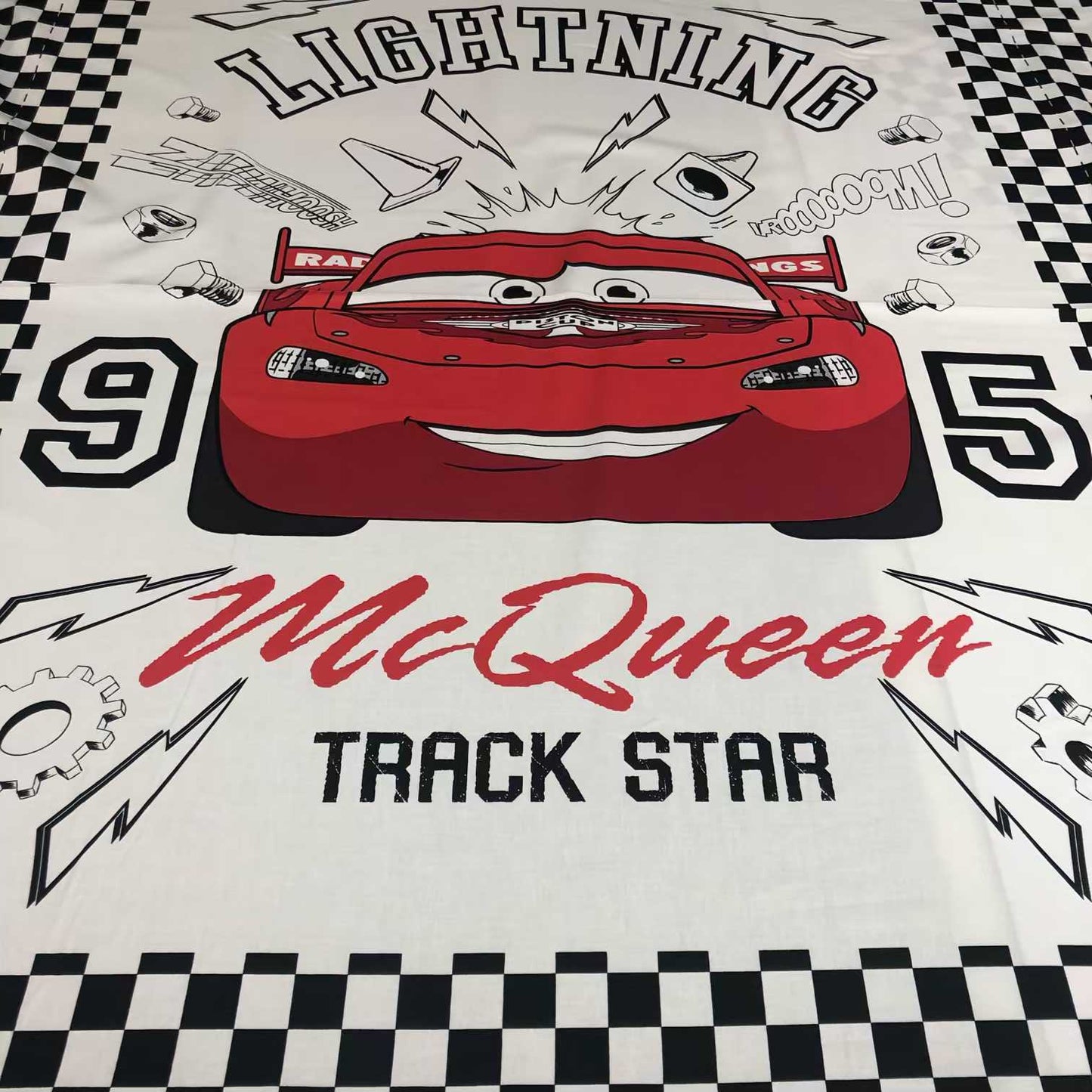 Cotton Panel Lightning McQueen